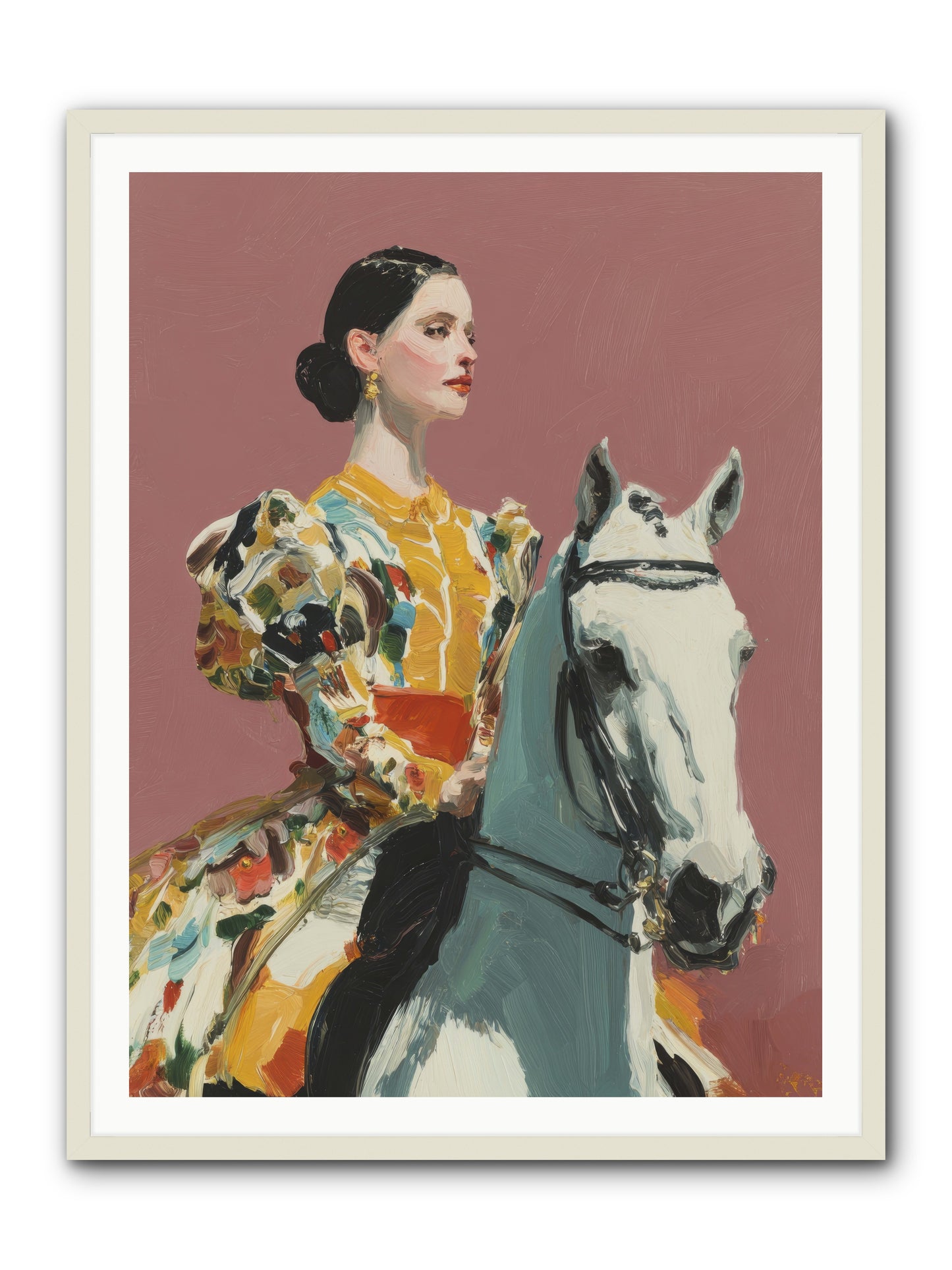 Soft Blur of Becoming -- Framed Print - White 36x48