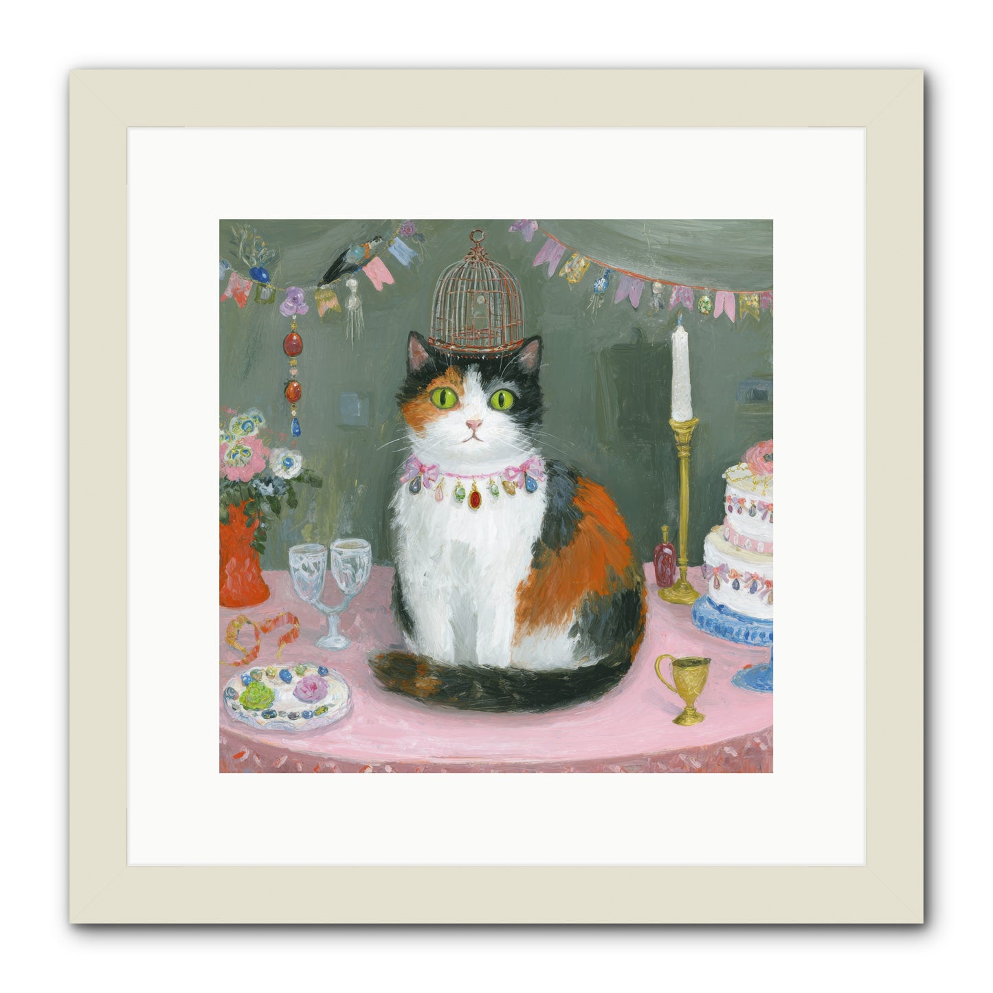 Soft Echoes of the Past -- Framed Print - White 12x12