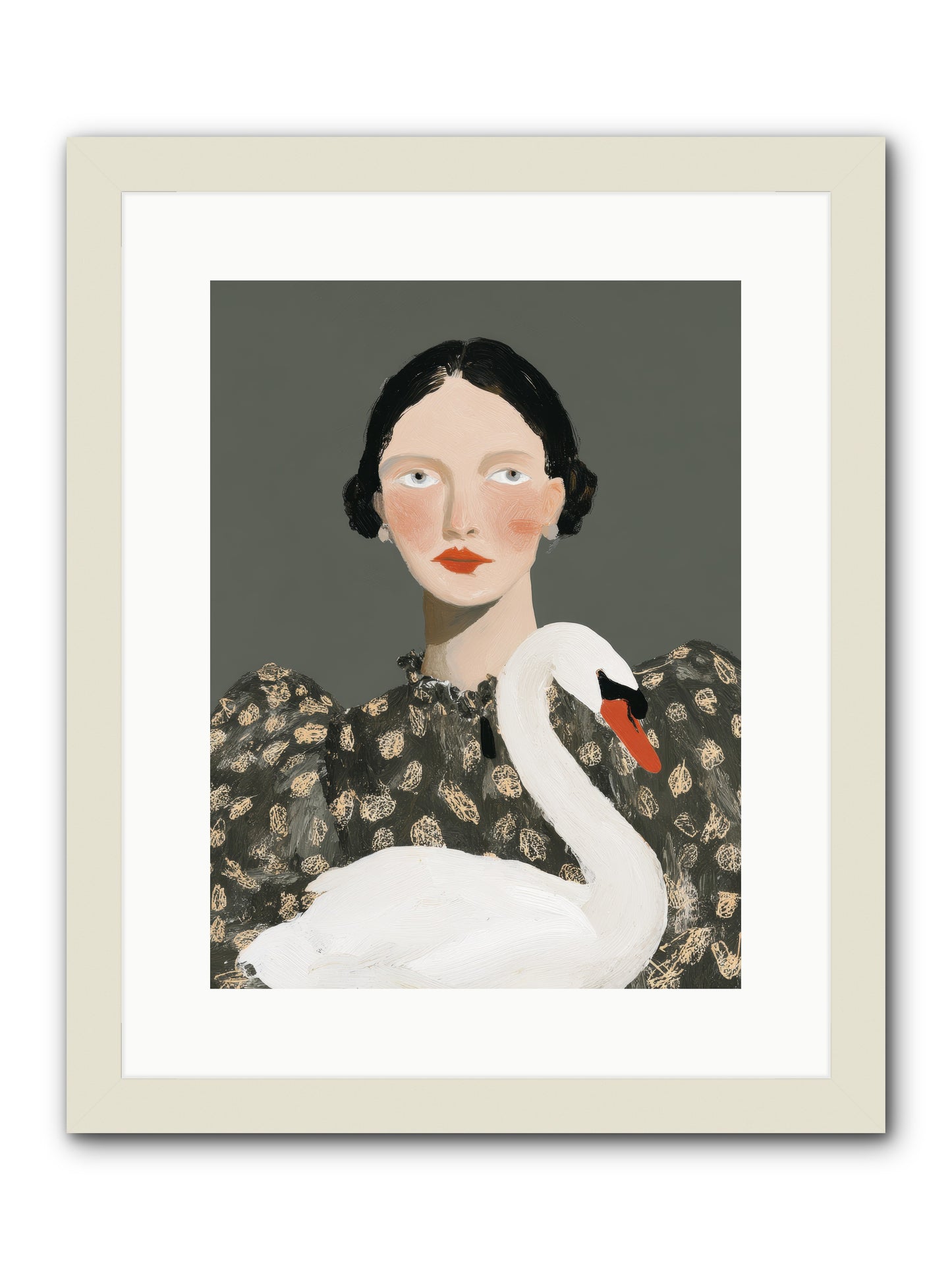 Soft Footsteps -- Framed Print - White 12x16