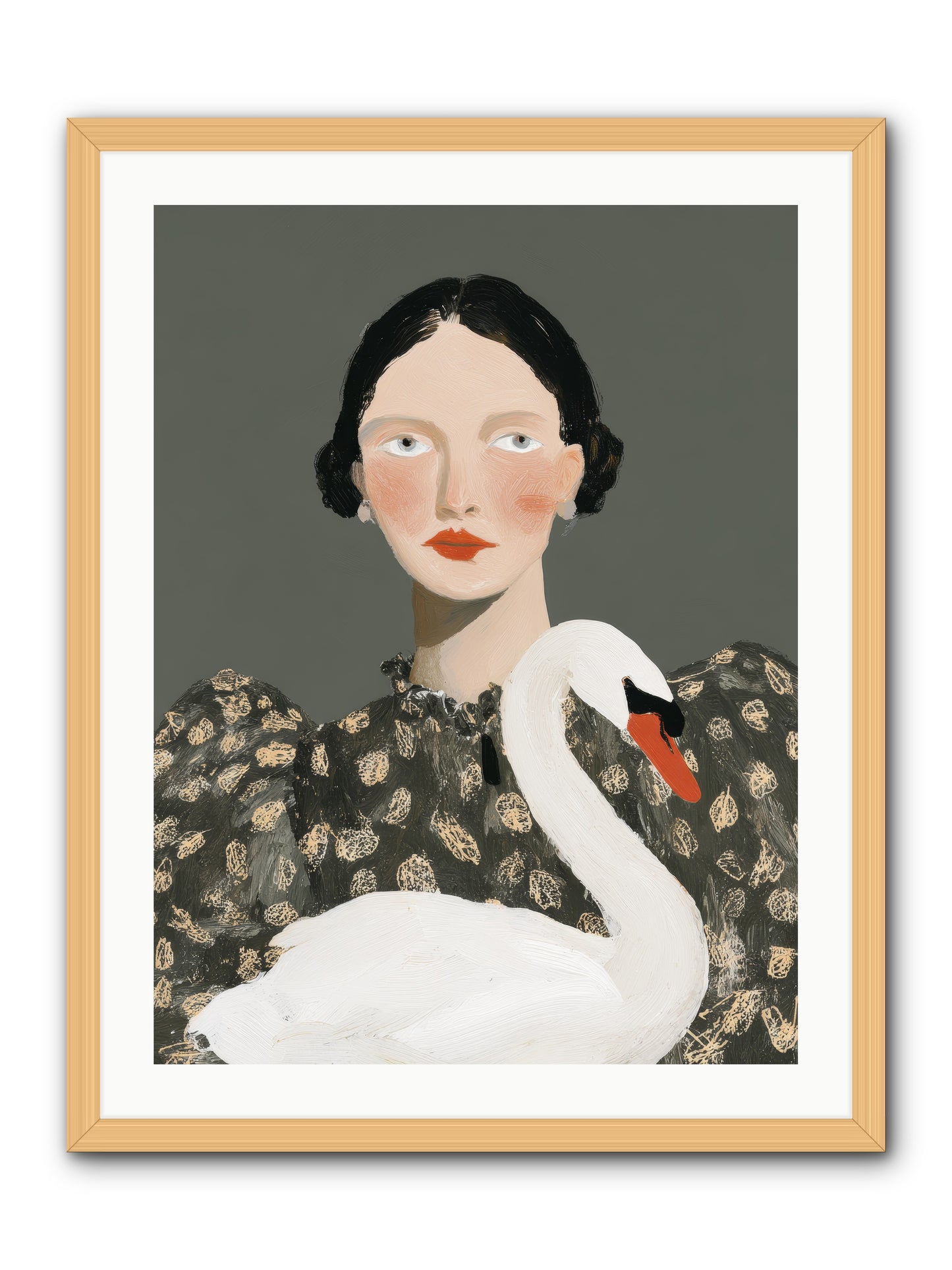 Soft Footsteps -- Framed Print - Natural 24x32
