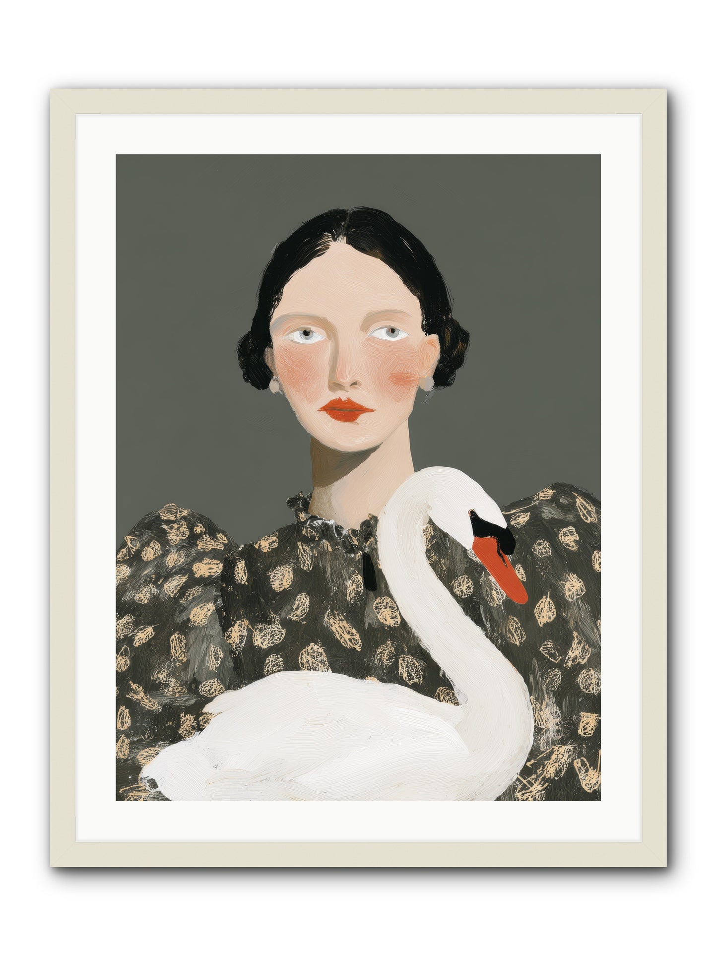 Soft Footsteps -- Framed Print - White 24x32
