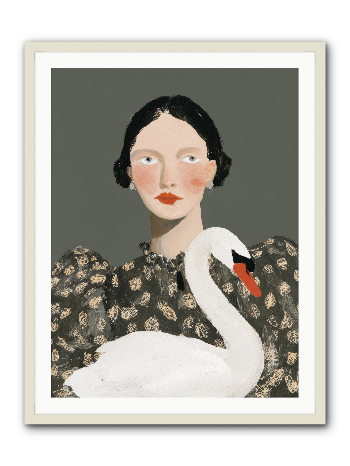 Soft Footsteps -- Framed Print - White 30x40