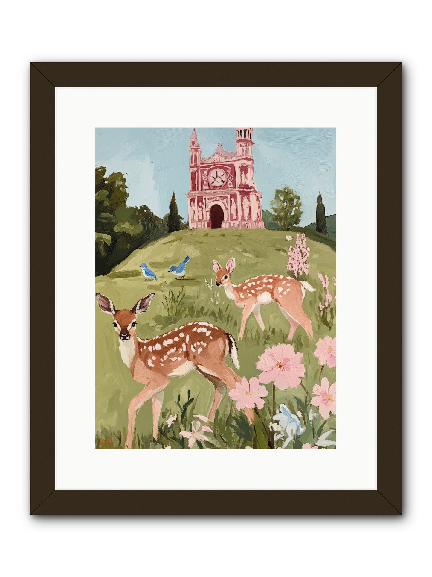 Soft Hooves Tell TimeRez2 -- Framed Print - Black 12x16
