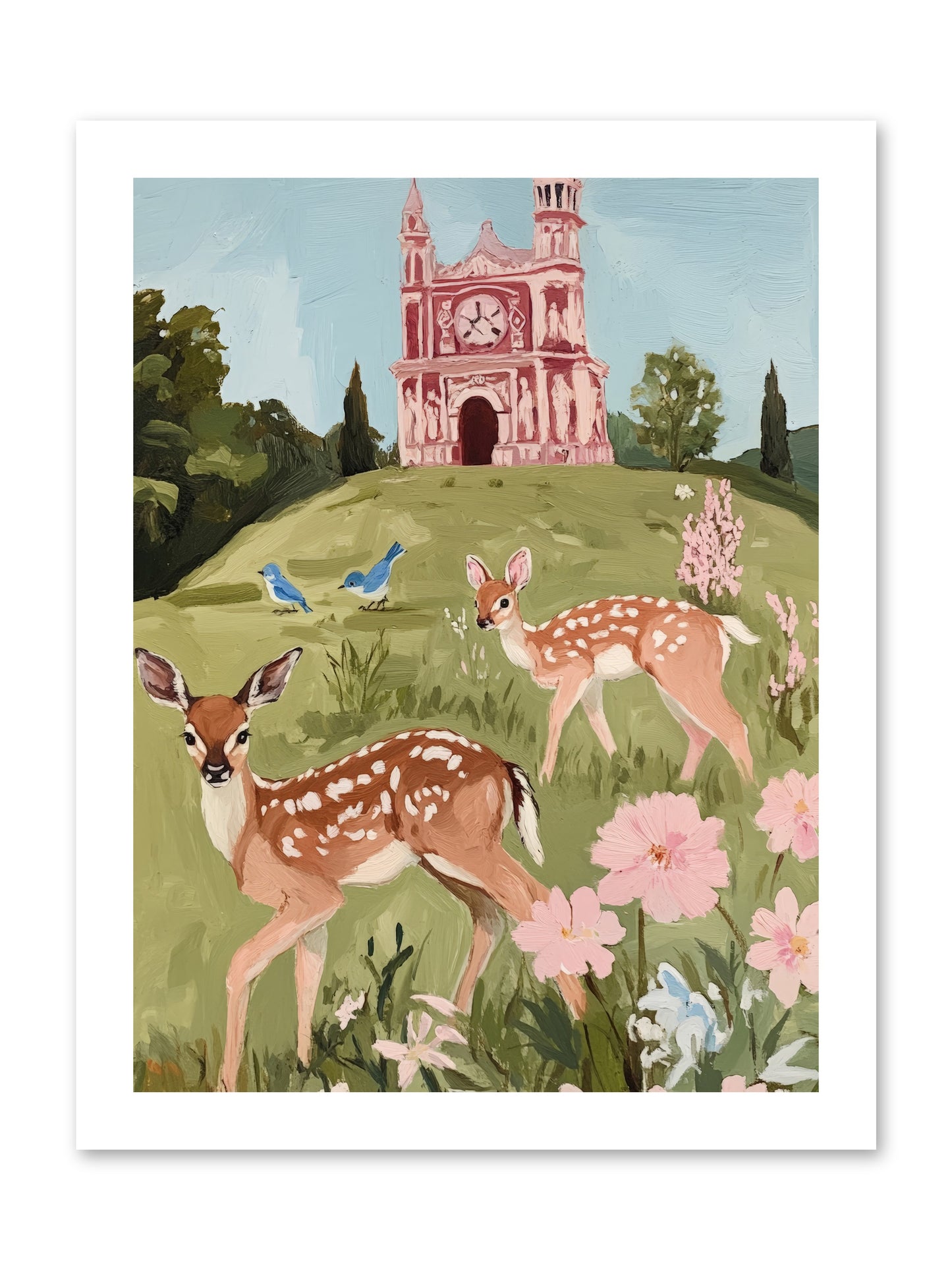 Soft Hooves Tell TimeRez2 -- Loose Canvas Print 12x16
