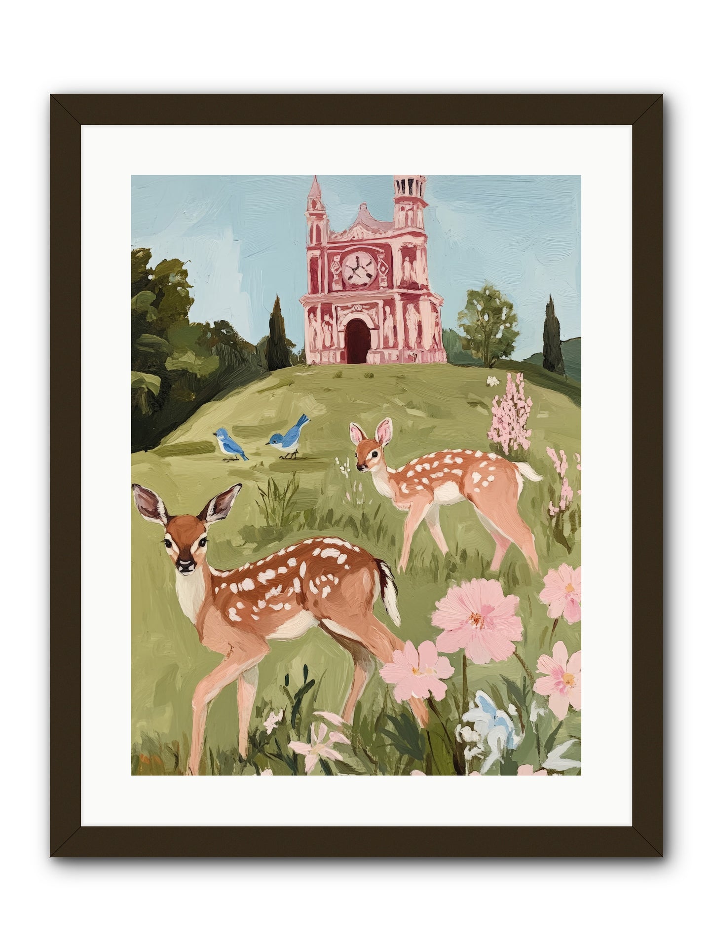 Soft Hooves Tell TimeRez2 -- Framed Print - Black 18x24