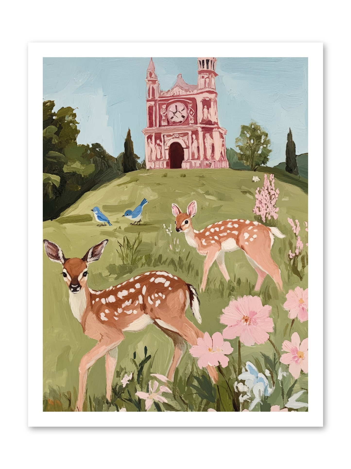 Soft Hooves Tell TimeRez2 -- Loose Canvas Print 18x24
