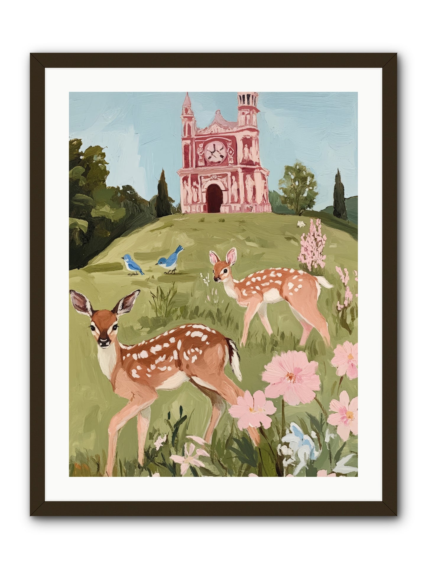 Soft Hooves Tell TimeRez2 -- Framed Print - Black 24x32