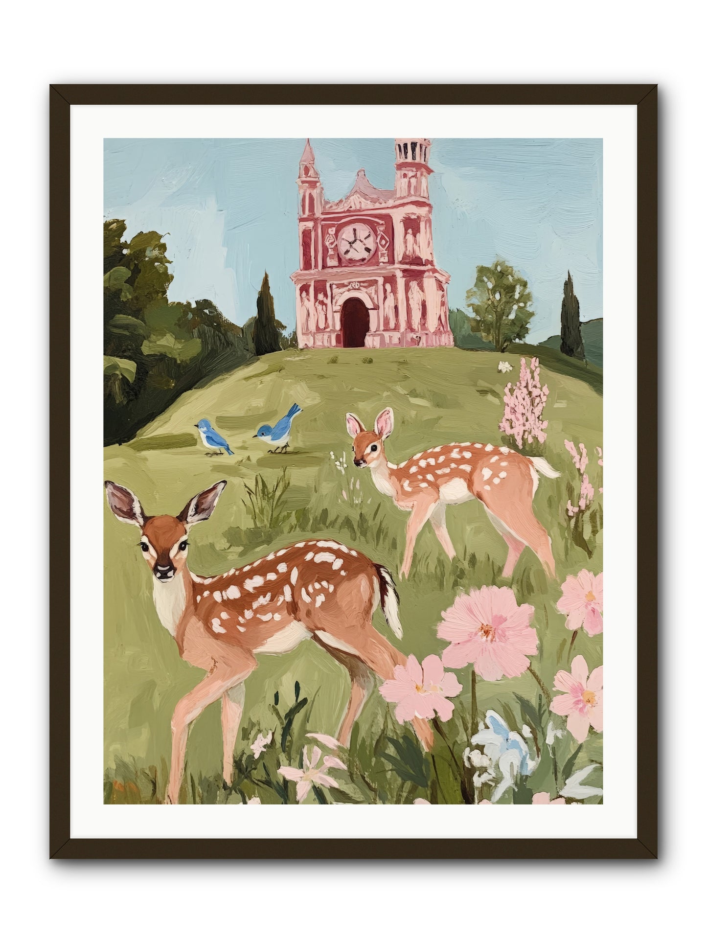 Soft Hooves Tell TimeRez2 -- Framed Print - Black 30x40