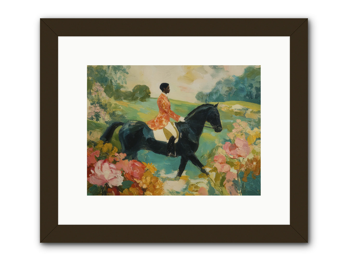 Softer Than Waking -- Framed Print - Black 12x9