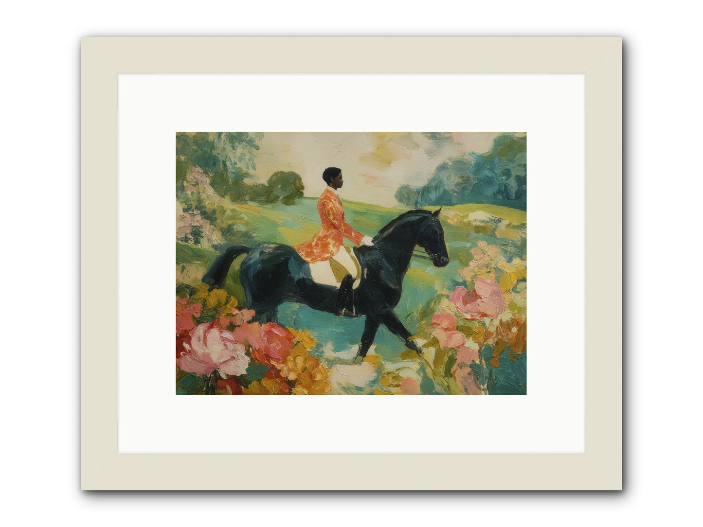 Softer Than Waking -- Framed Print - White 12x9