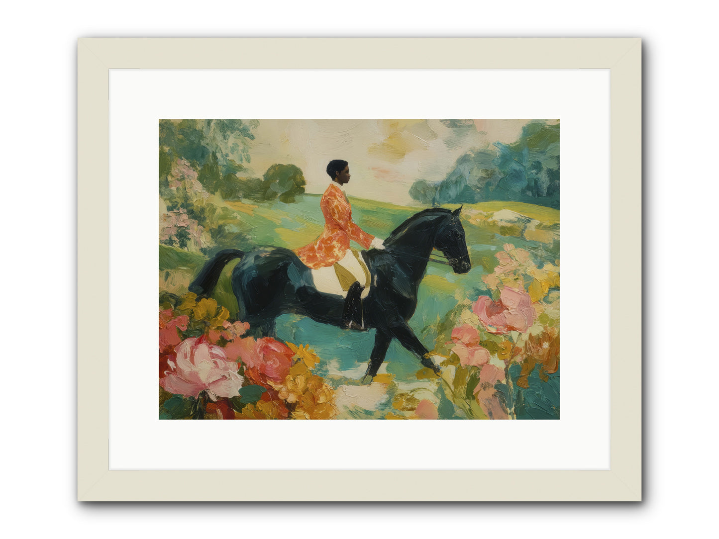 Softer Than Waking -- Framed Print - White 16x12