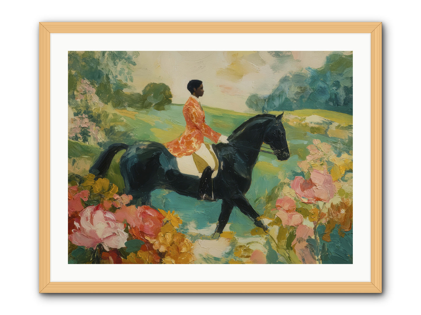 Softer Than Waking -- Framed Print - Natural 32x24