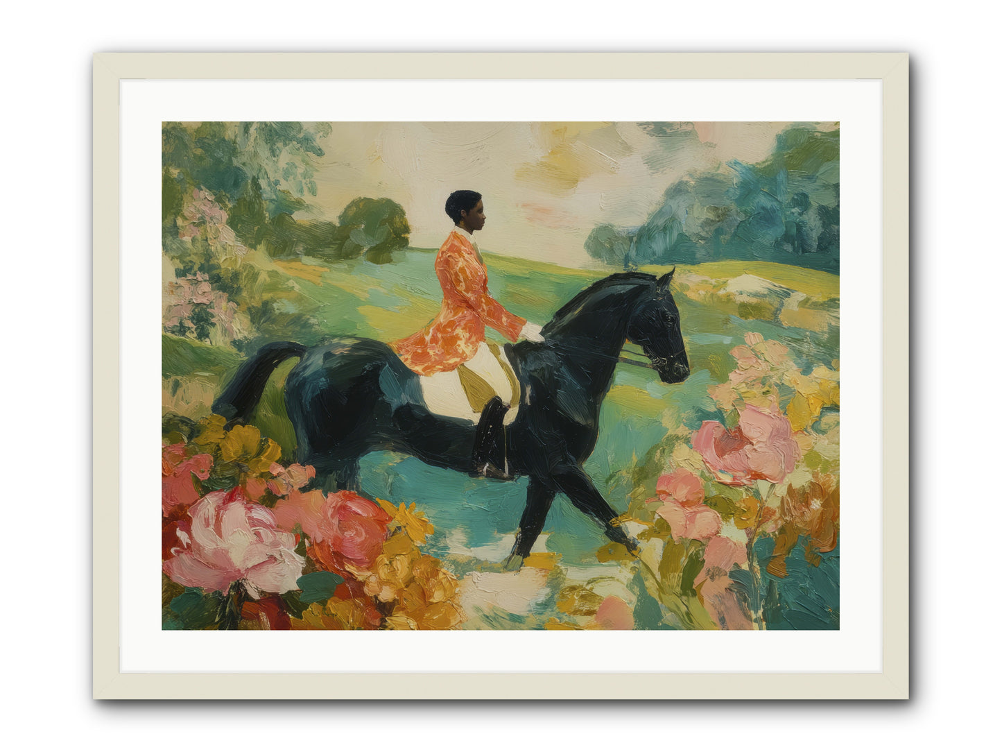 Softer Than Waking -- Framed Print - White 32x24