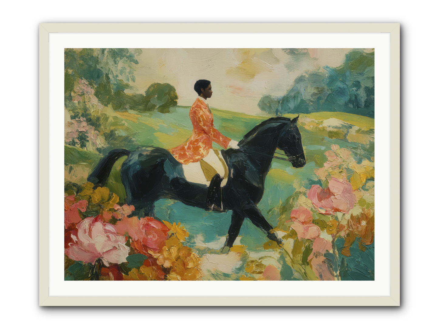 Softer Than Waking -- Framed Print - White 40x30
