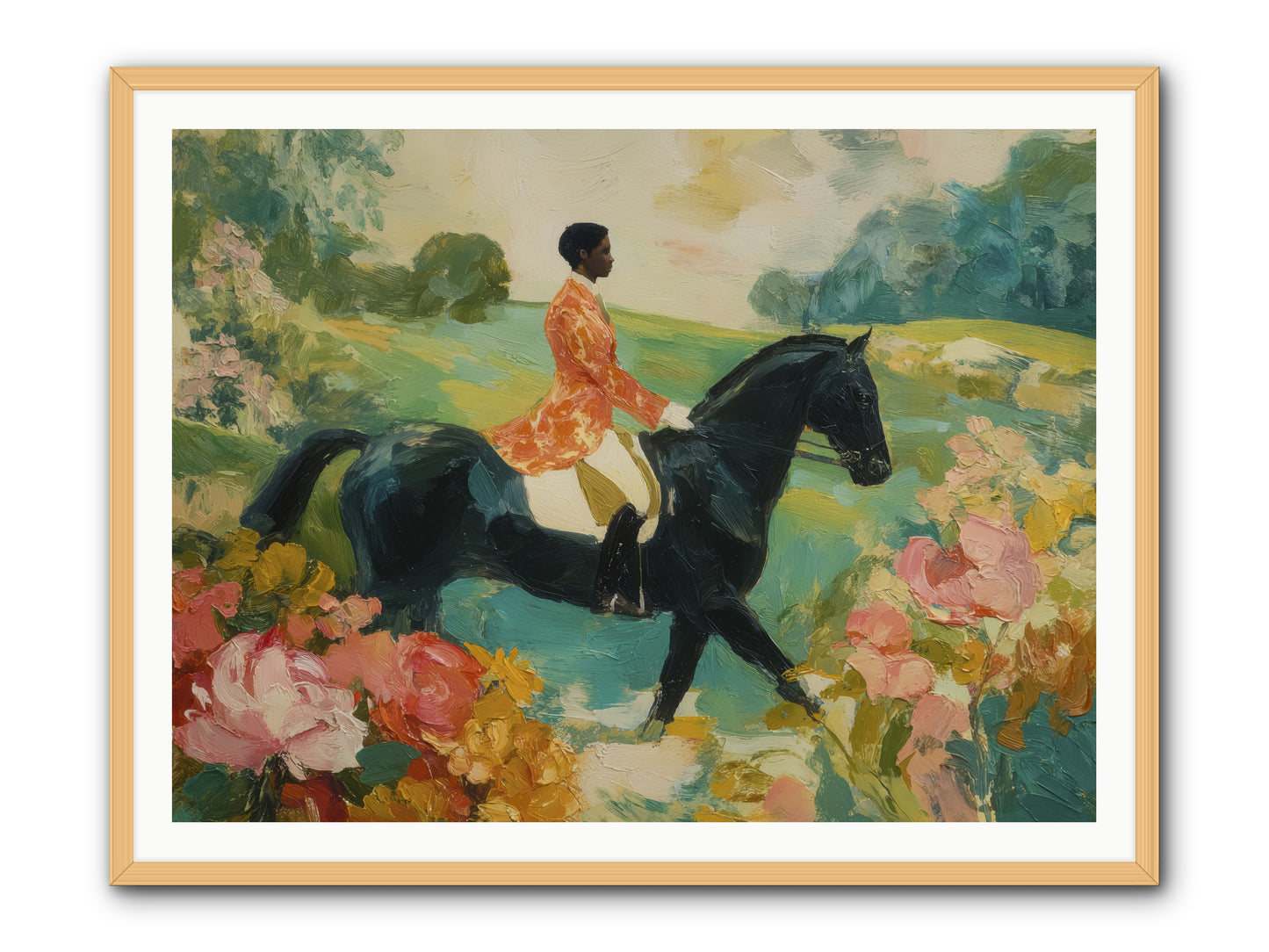 Softer Than Waking -- Framed Print - Natural 48x36