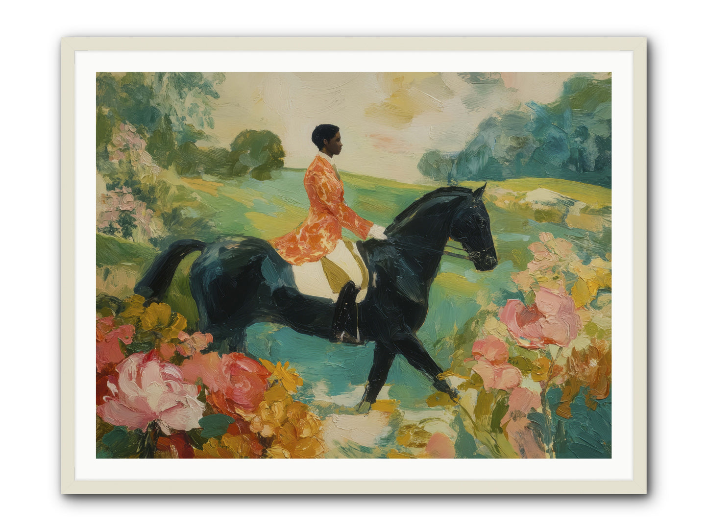 Softer Than Waking -- Framed Print - White 48x36