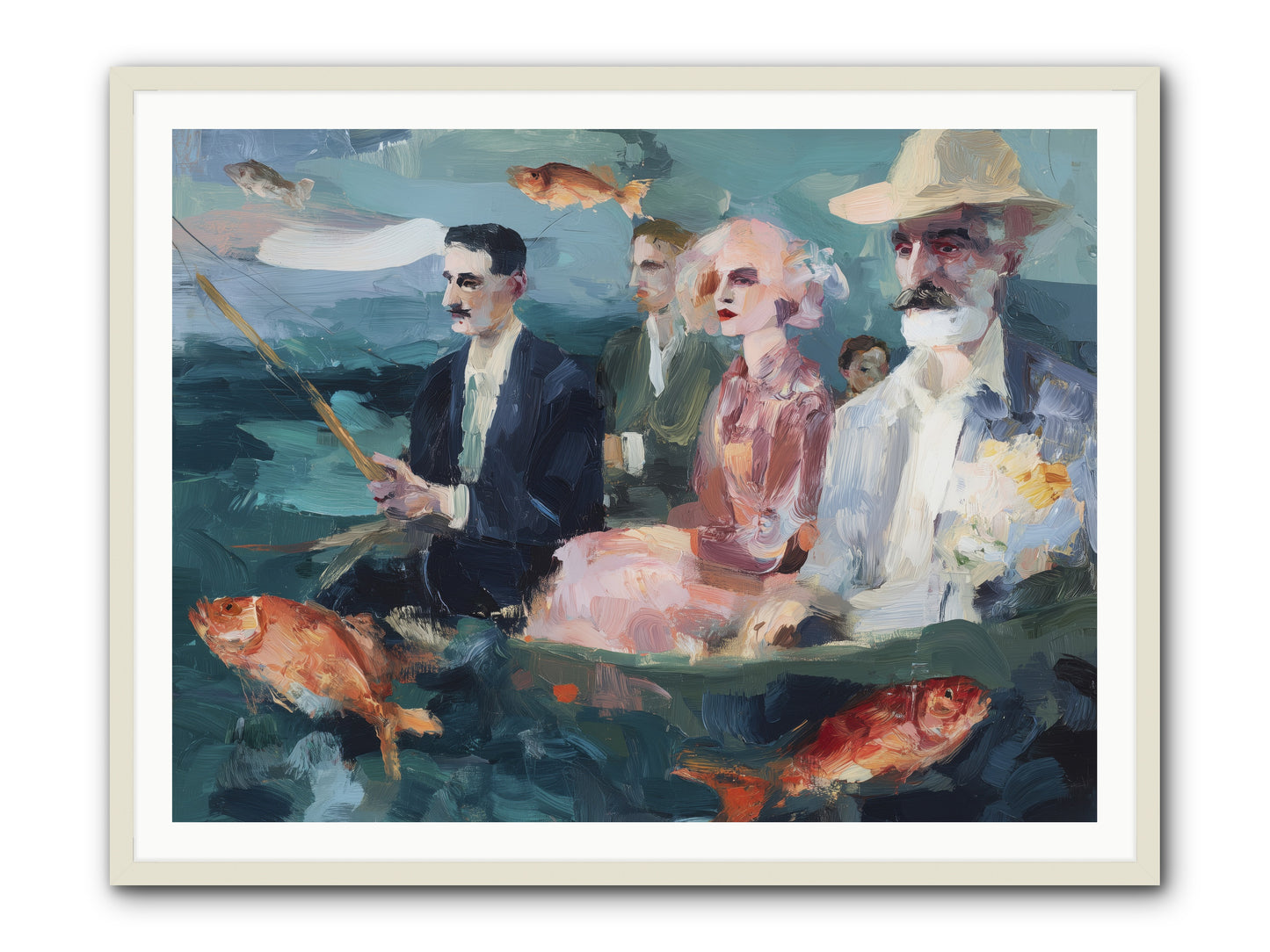 Sojourns  -- Framed Print - White 48x36