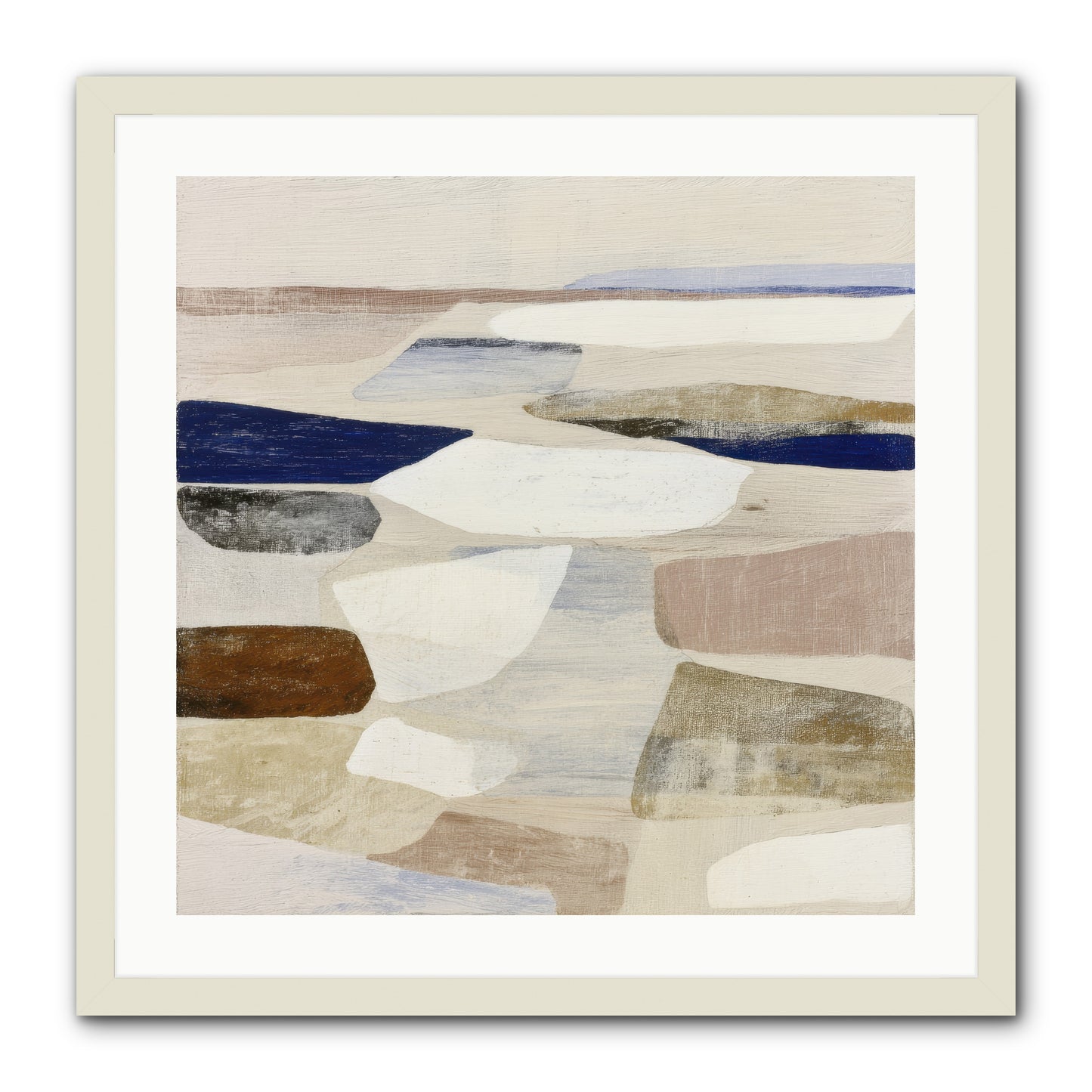Solace Trace -- Framed Print - White 24x24