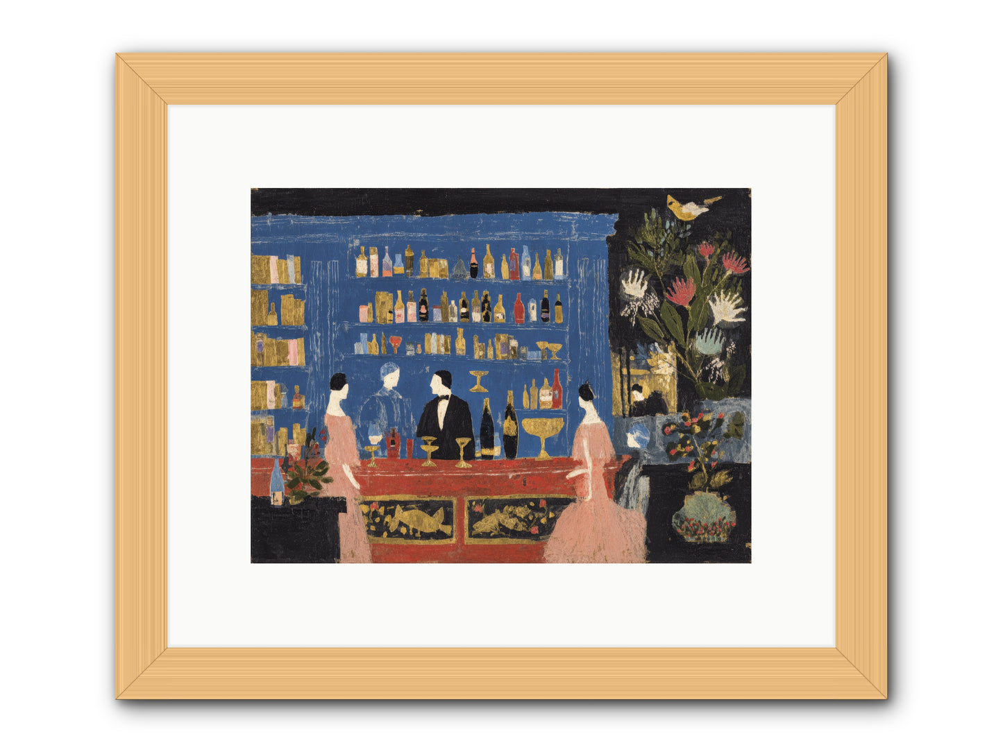 Solitary Pleasures -- Framed Print - Natural 12x9