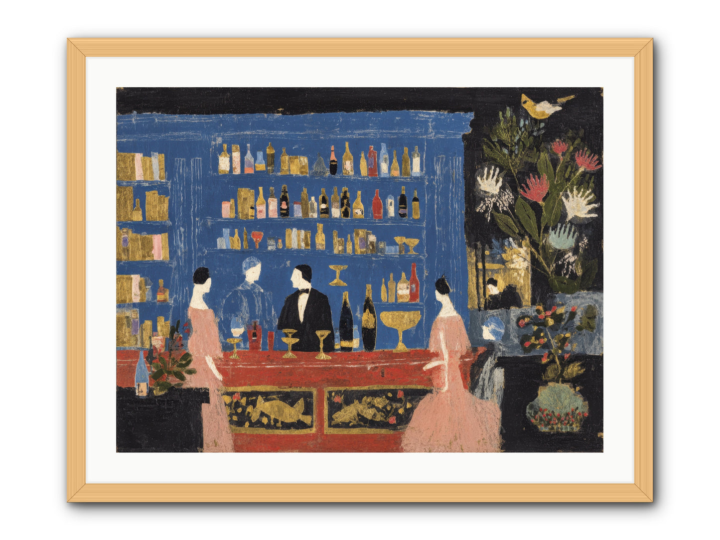 Solitary Pleasures -- Framed Print - Natural 32x24