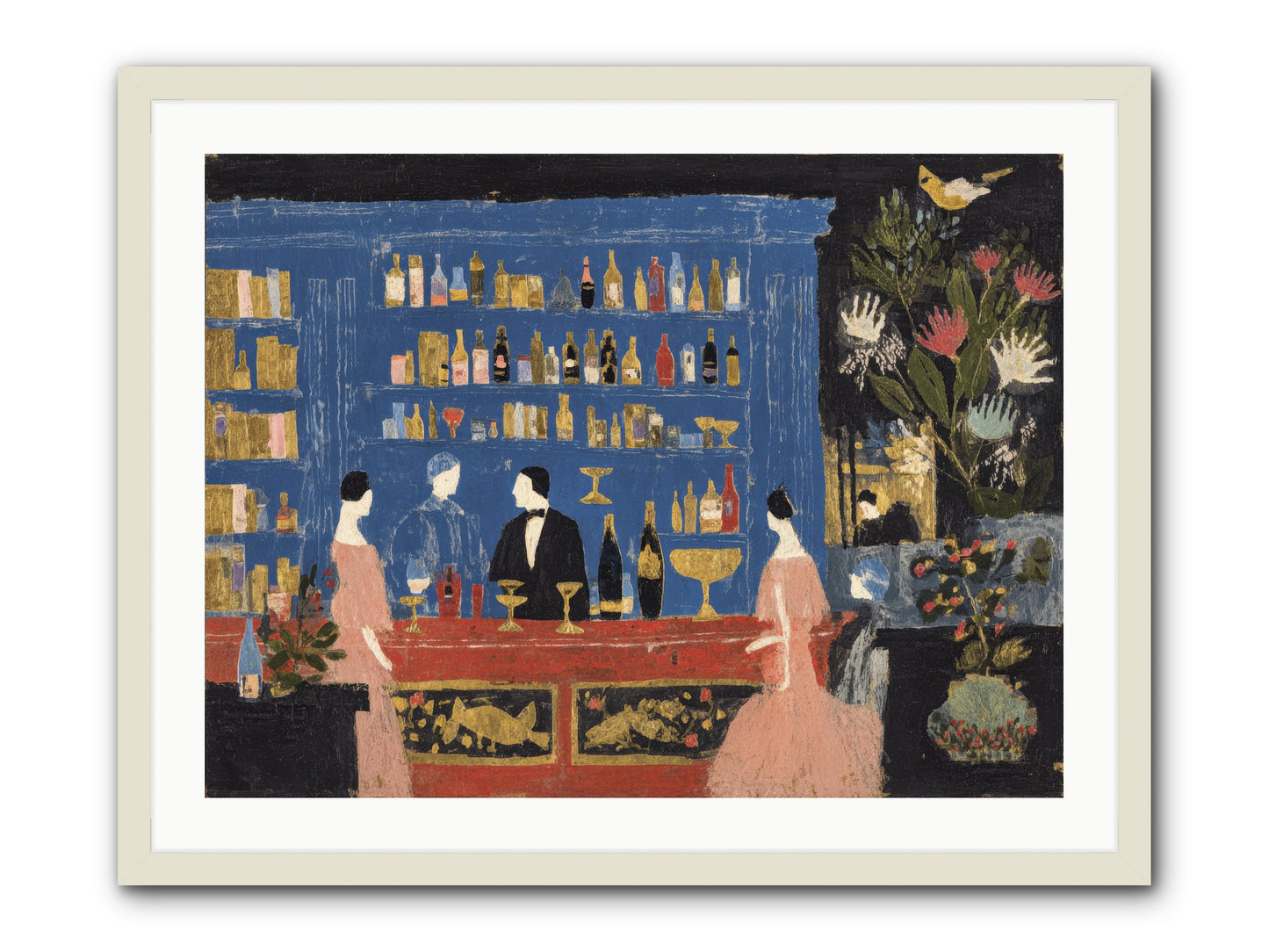 Solitary Pleasures -- Framed Print - White 32x24