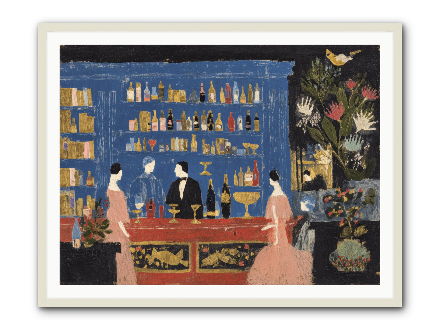 Solitary Pleasures -- Framed Print - White 48x36