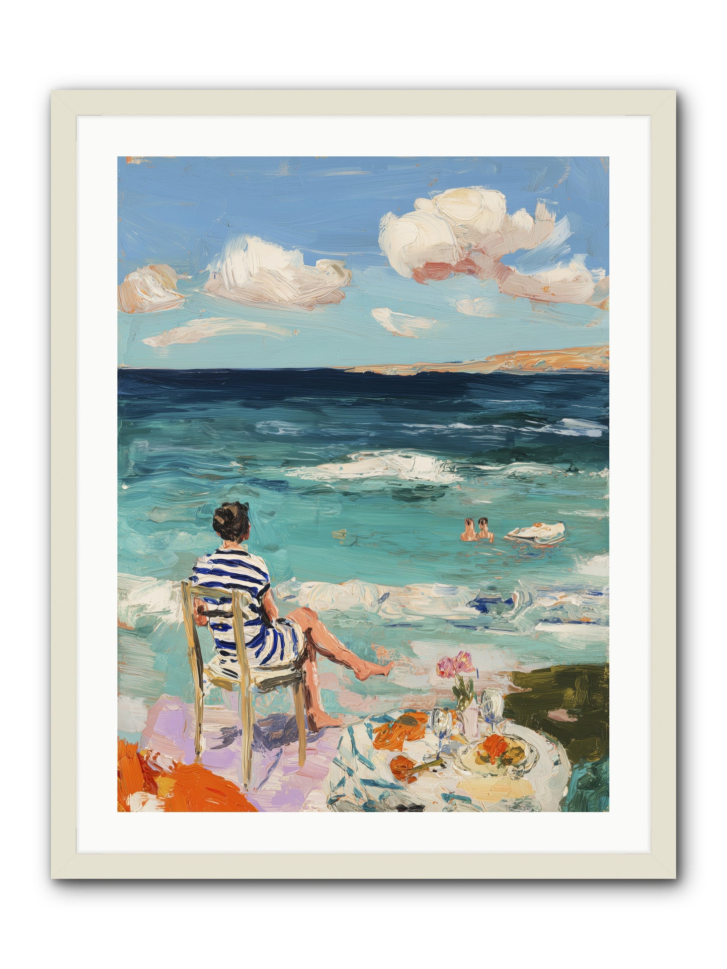 Solitary Throne -- Framed Print - White 24x32