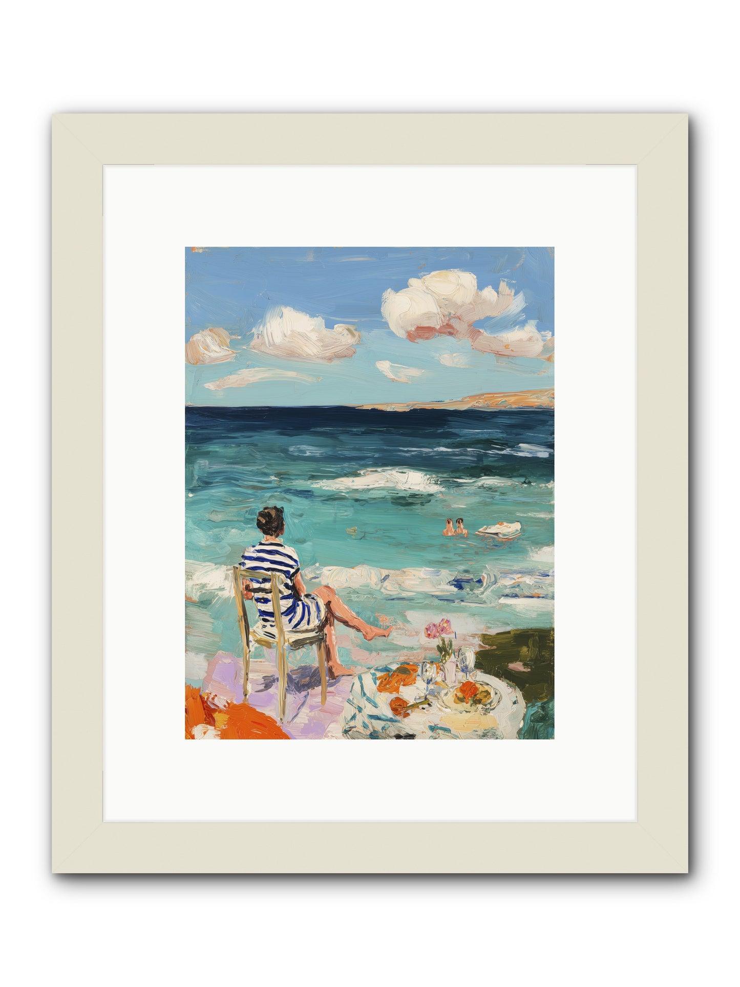 Solitary Throne -- Framed Print - White 9x12