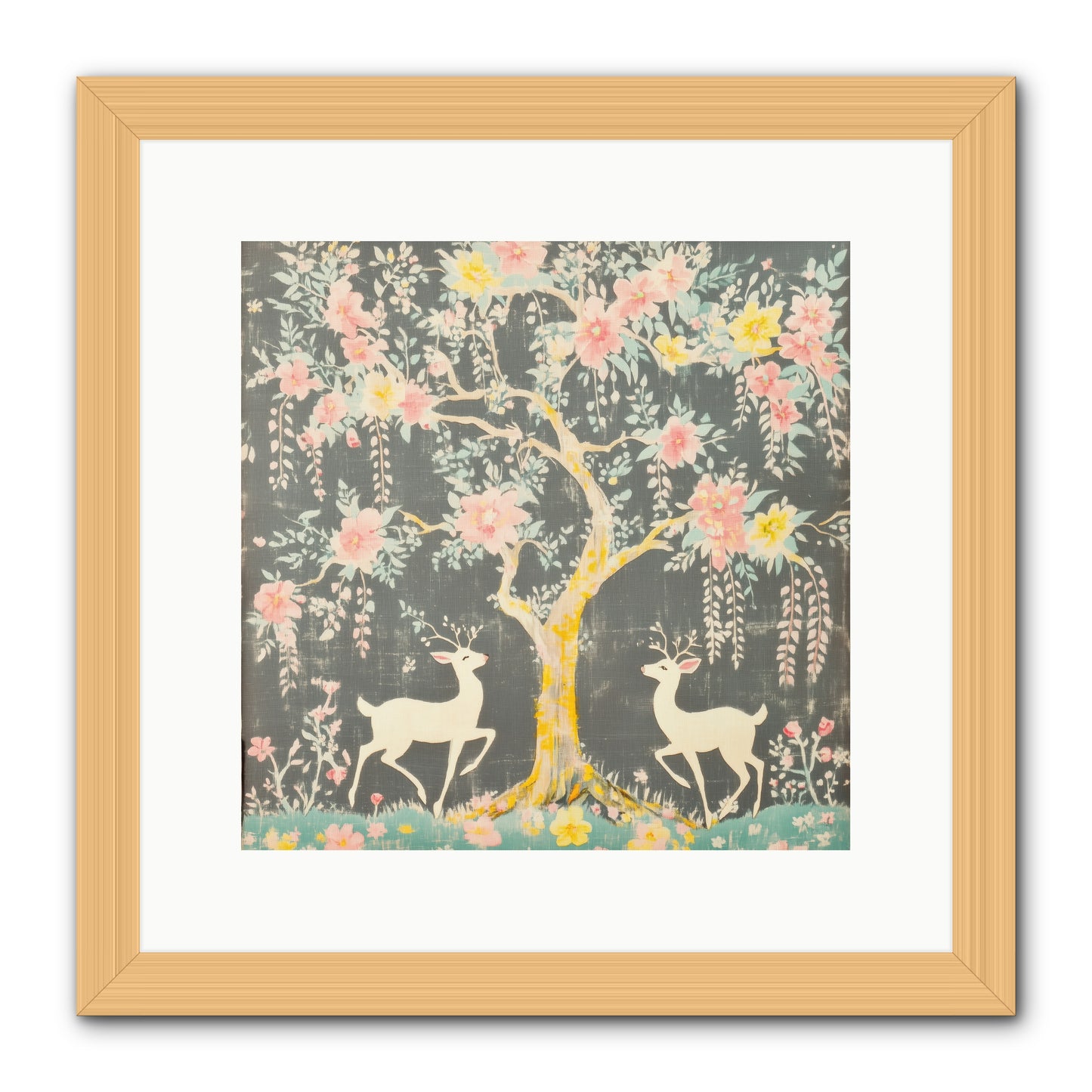 Some Joy Falls Soft REZ -- Framed Print - Natural 12x12