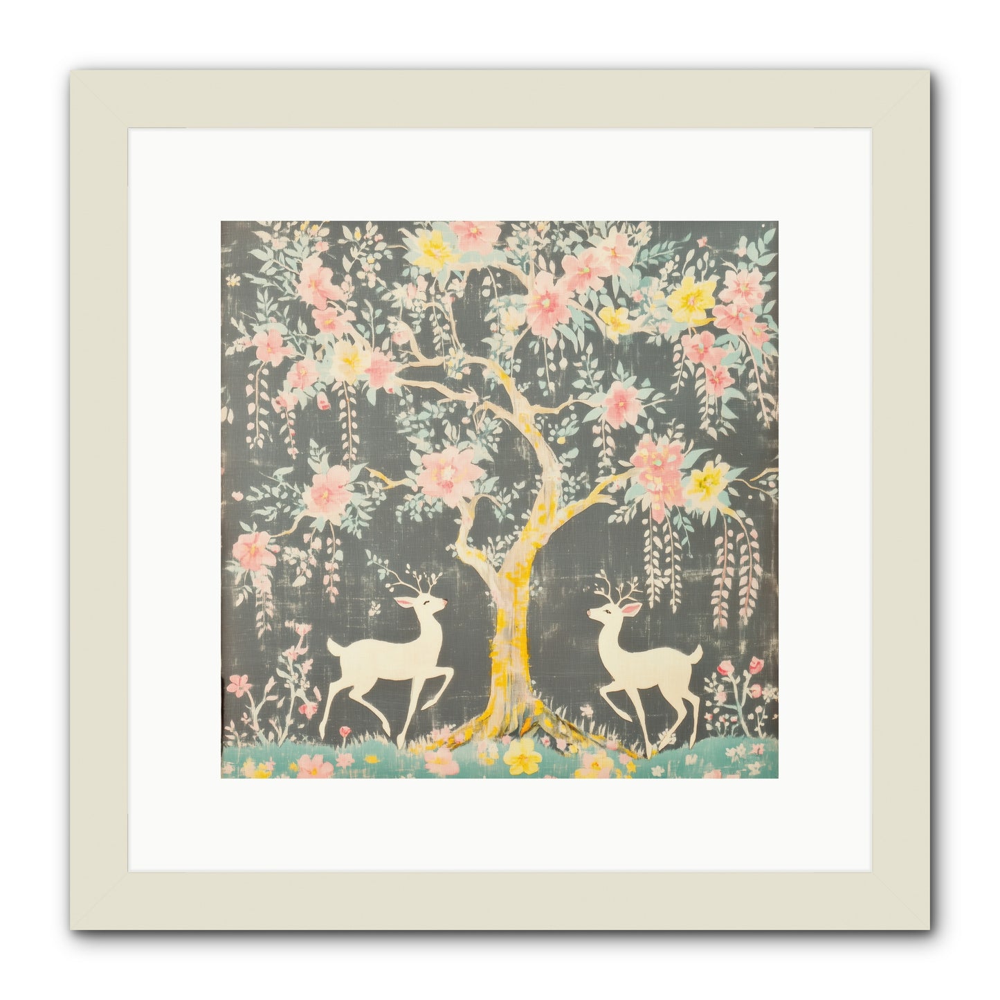 Some Joy Falls Soft REZ -- Framed Print - White 12x12