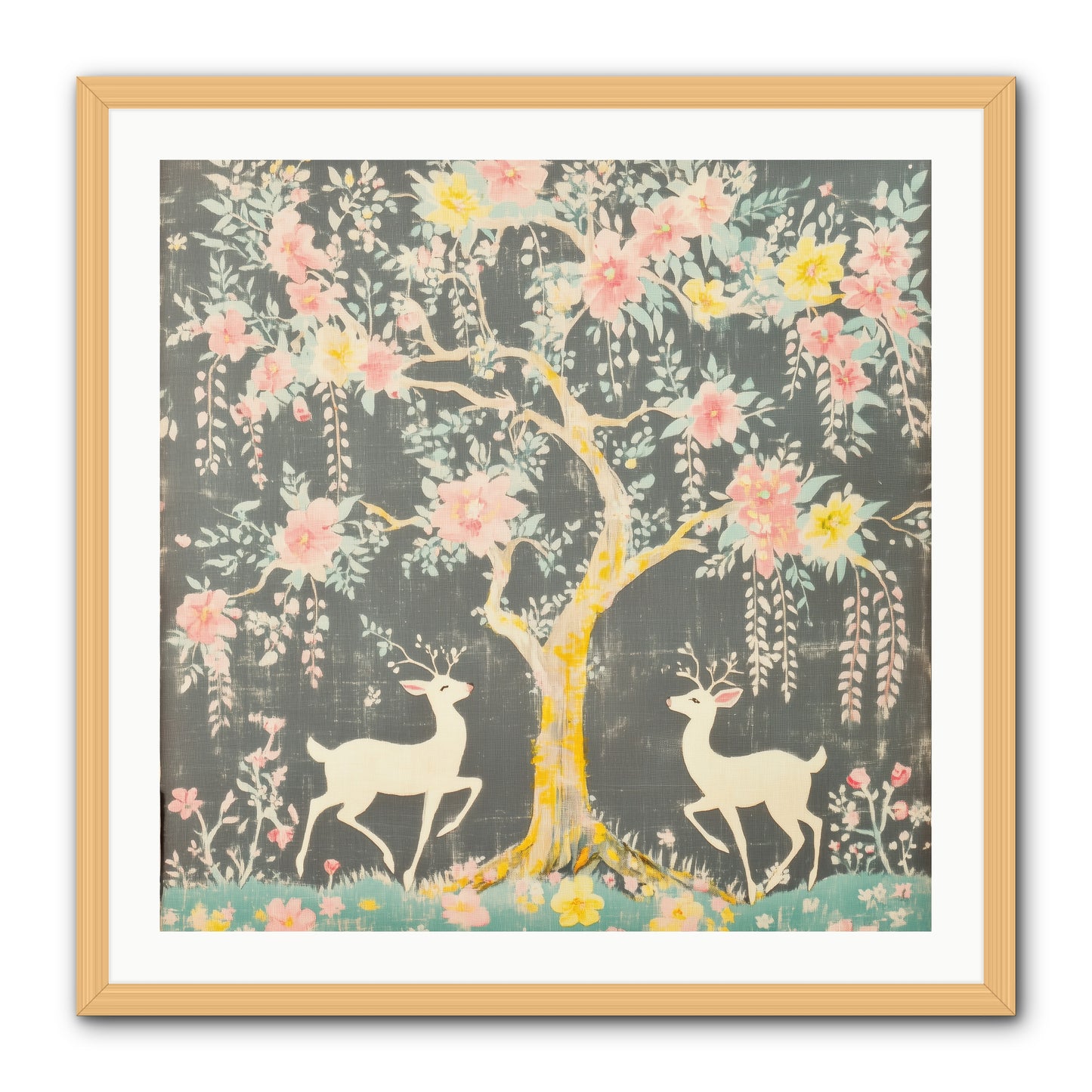 Some Joy Falls Soft REZ -- Framed Print - Natural 30x30