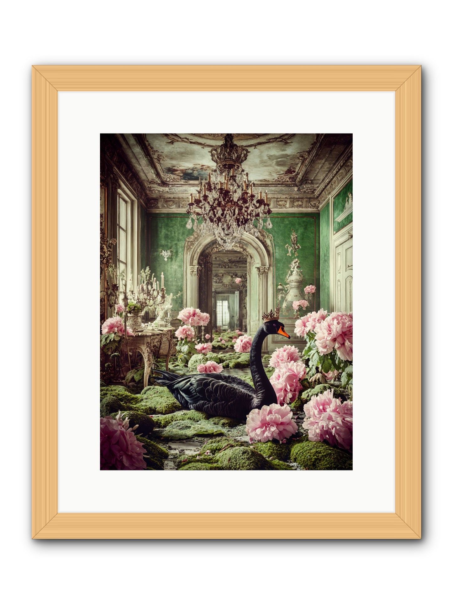 Some Thoughts Wear WingsRez -- Framed Print - Natural 12x16