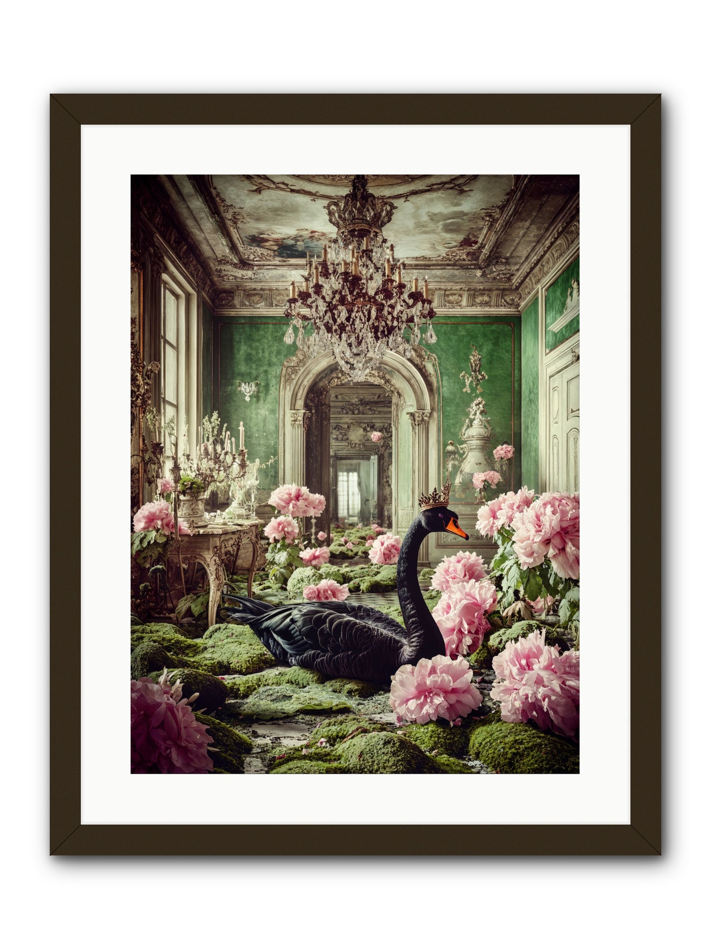 Some Thoughts Wear WingsRez -- Framed Print - Black 18x24