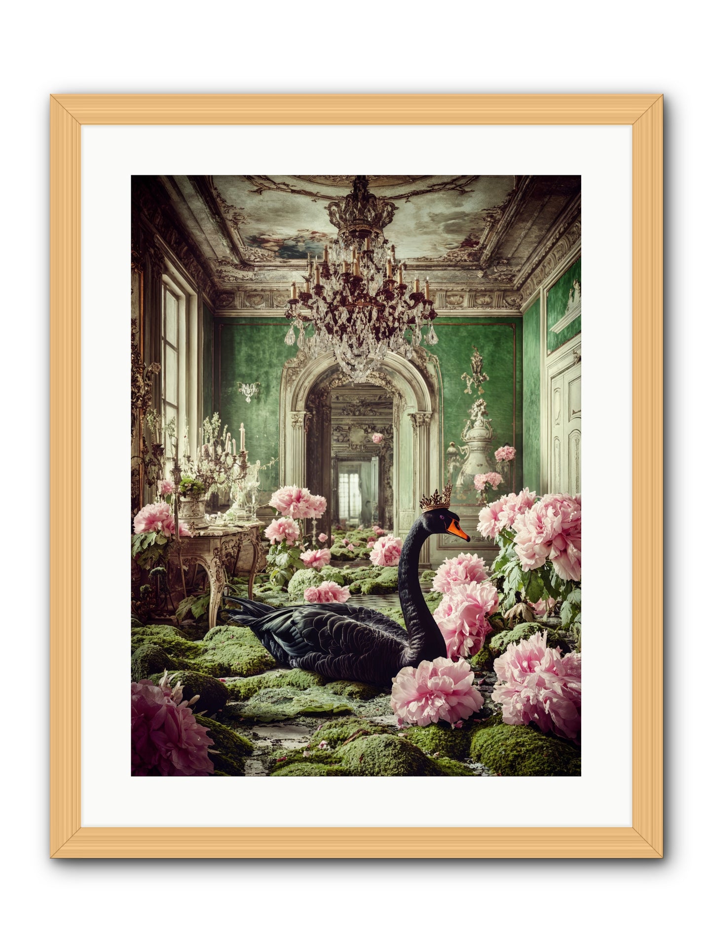 Some Thoughts Wear WingsRez -- Framed Print - Natural 18x24