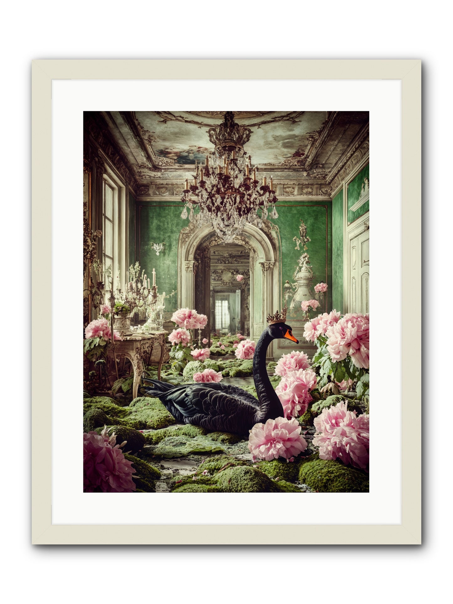 Some Thoughts Wear WingsRez -- Framed Print - White 18x24