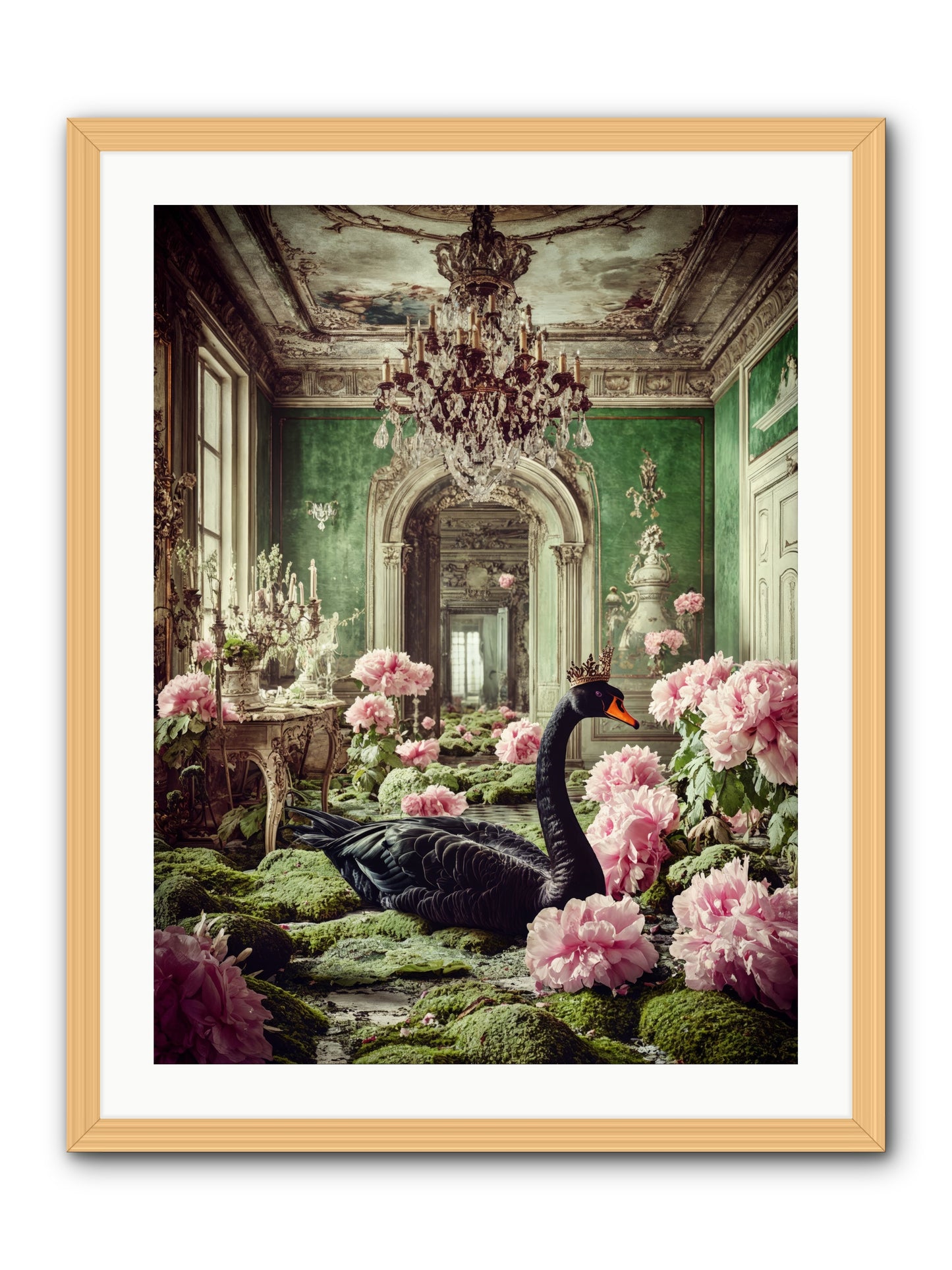 Some Thoughts Wear WingsRez -- Framed Print - Natural 24x32
