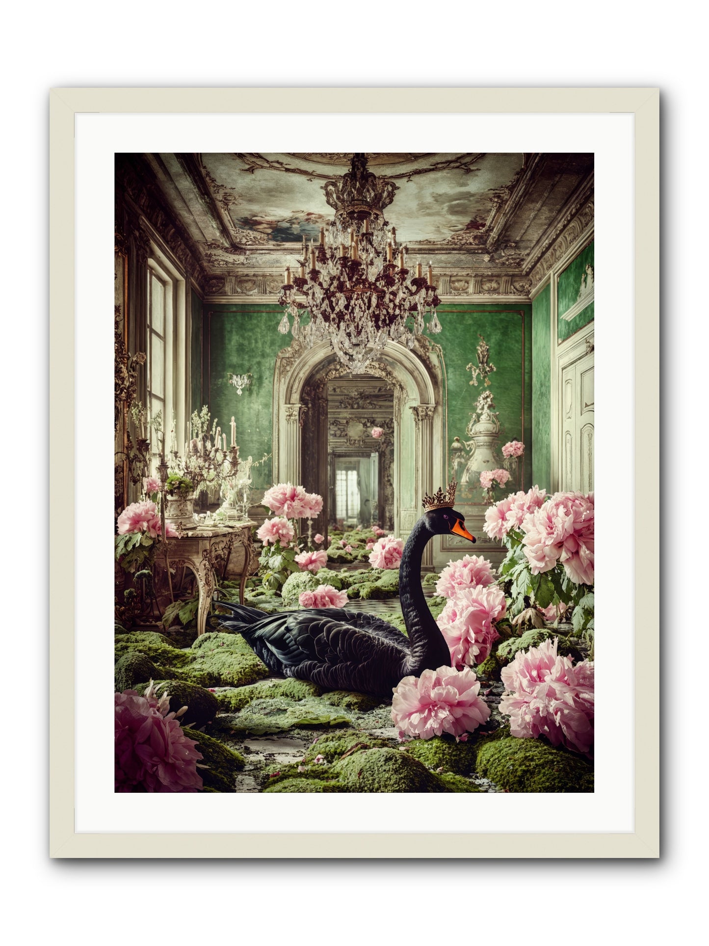Some Thoughts Wear WingsRez -- Framed Print - White 24x32