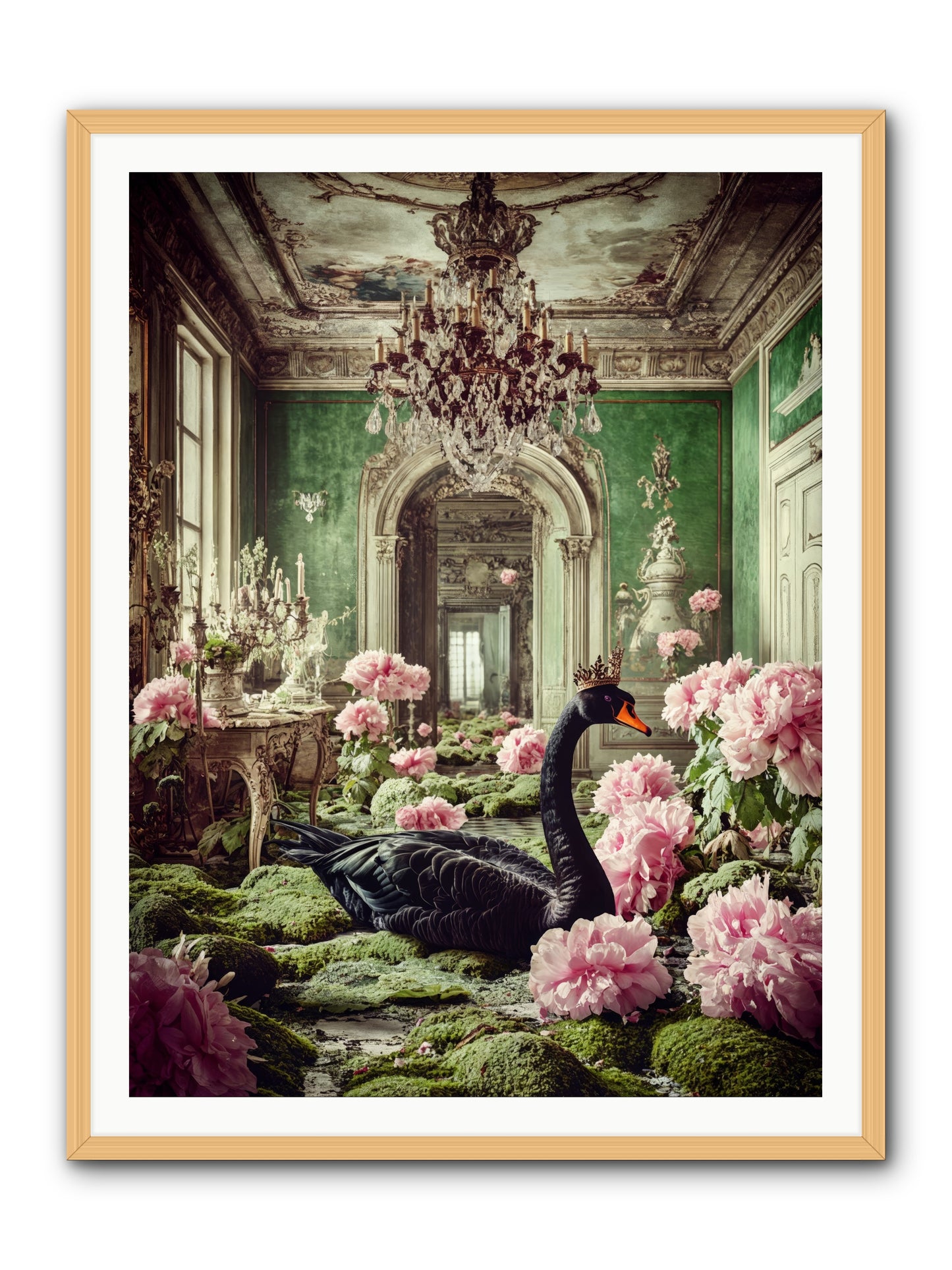 Some Thoughts Wear WingsRez -- Framed Print - Natural 36x48