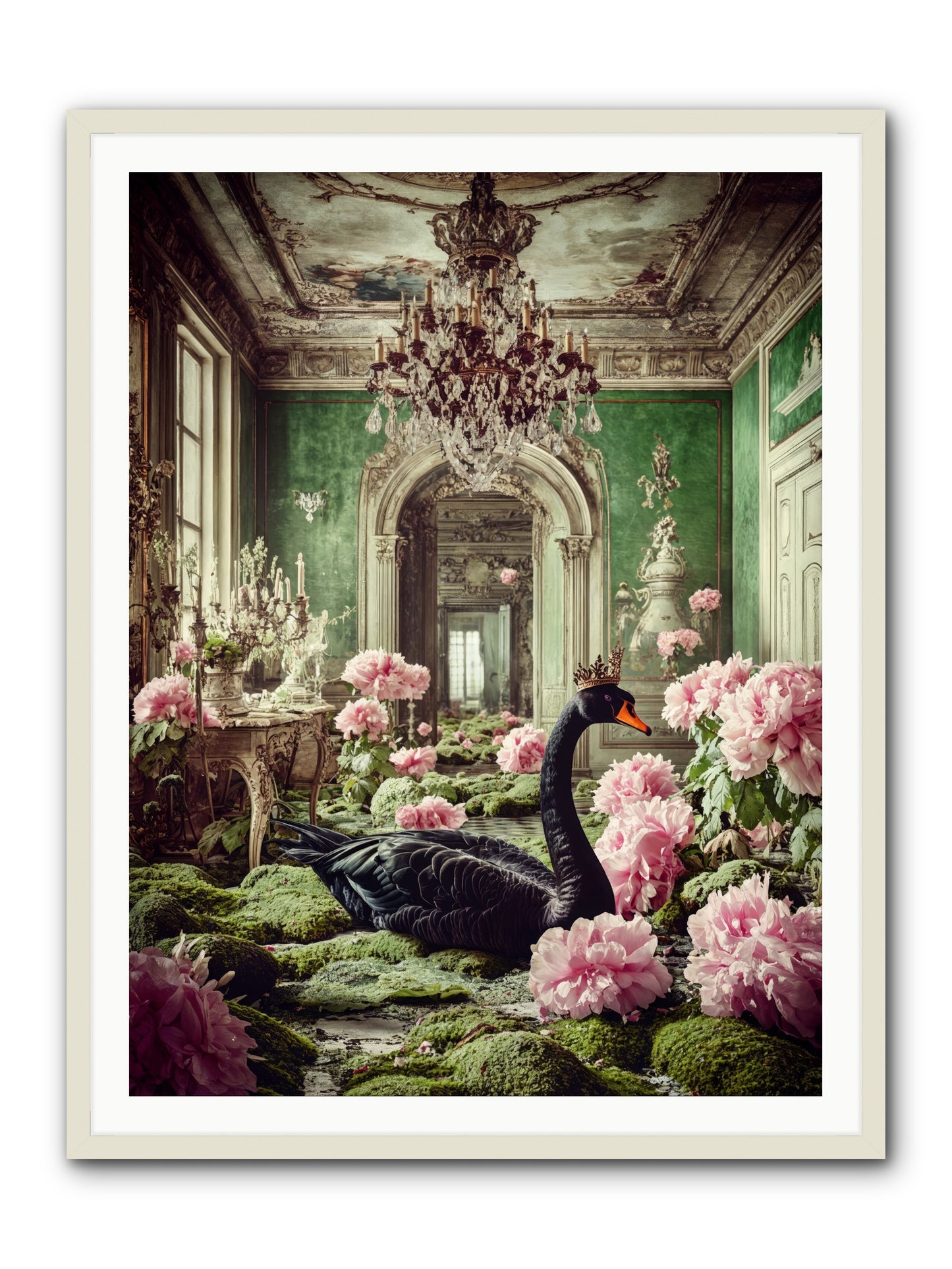 Some Thoughts Wear WingsRez -- Framed Print - White 36x48