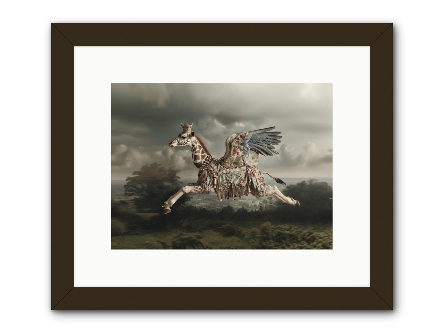 Song for a Golden Field -- Framed Print - Black 12x9