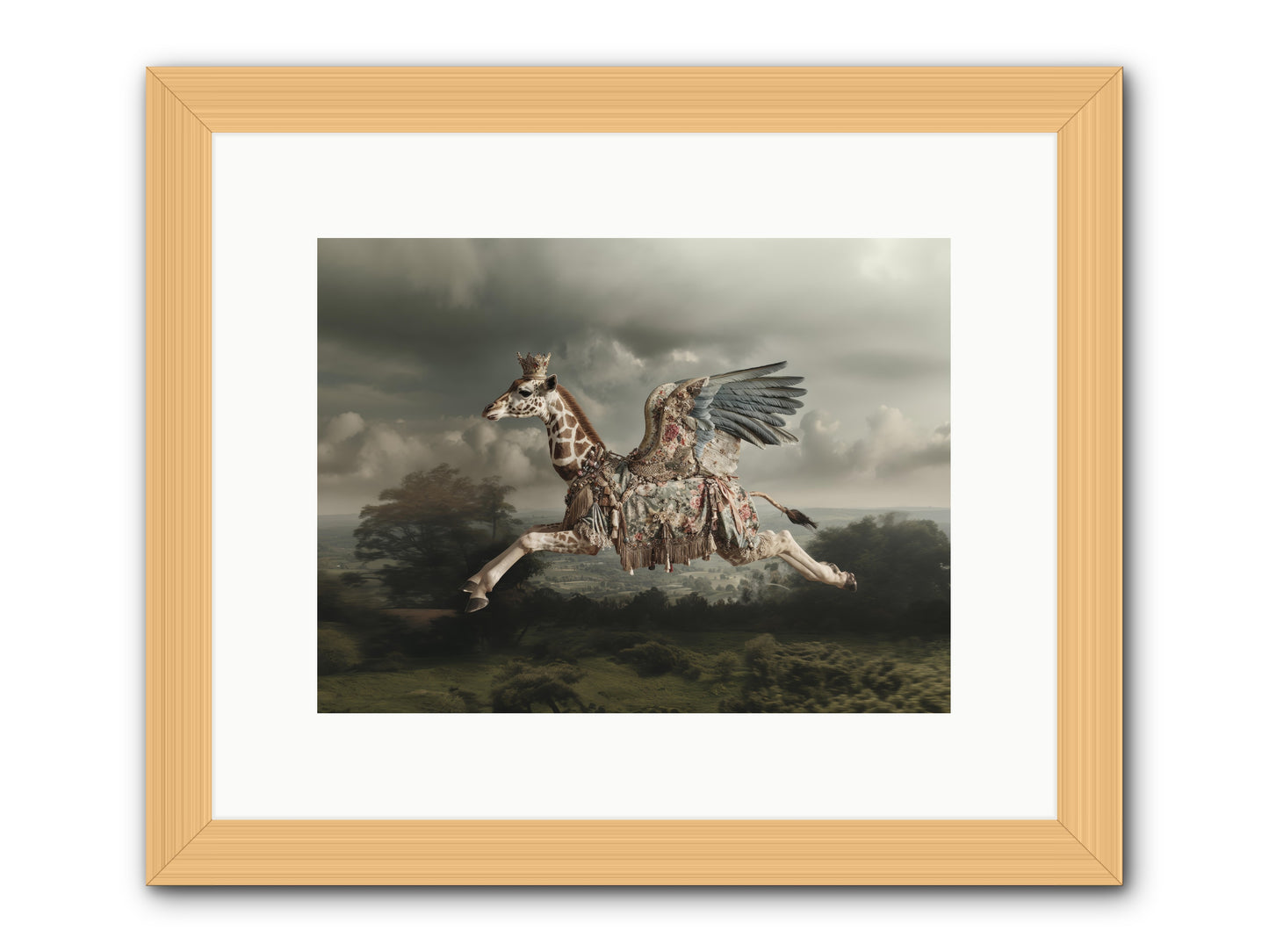 Song for a Golden Field -- Framed Print - Natural 12x9