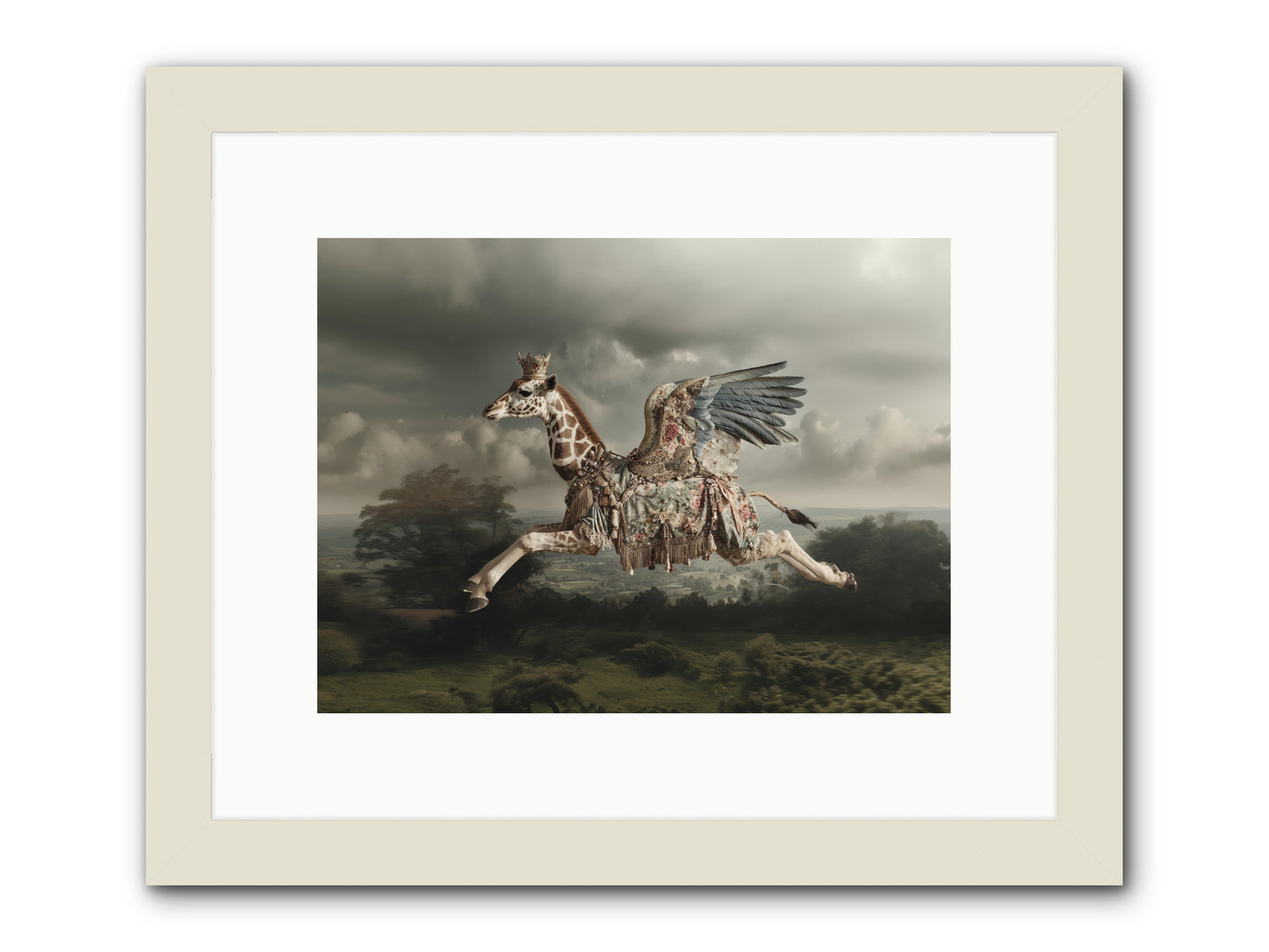 Song for a Golden Field -- Framed Print - White 12x9