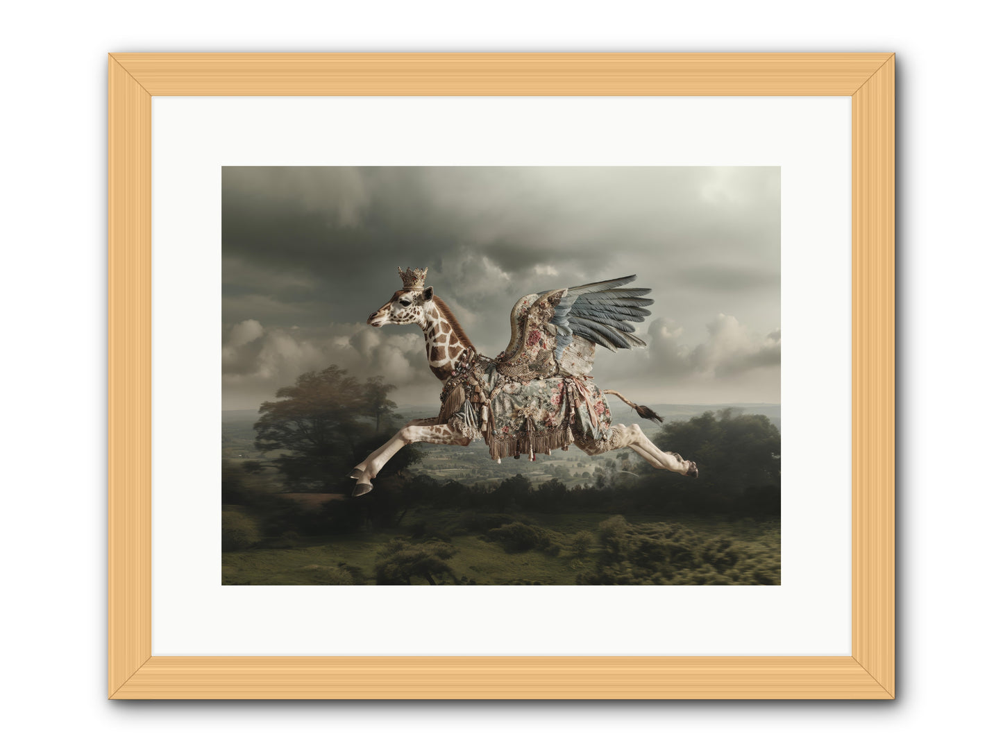 Song for a Golden Field -- Framed Print - Natural 16x12