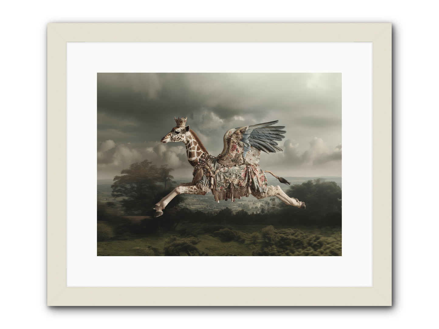 Song for a Golden Field -- Framed Print - White 16x12