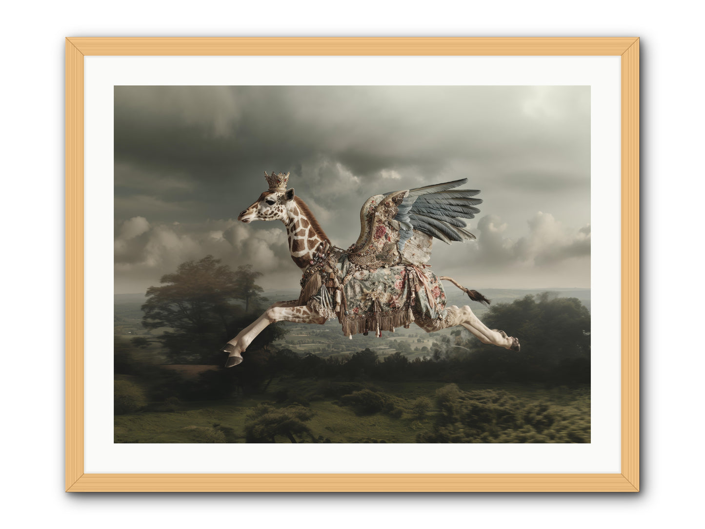 Song for a Golden Field -- Framed Print - Natural 32x24