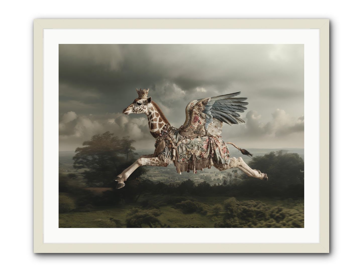 Song for a Golden Field -- Framed Print - White 32x24