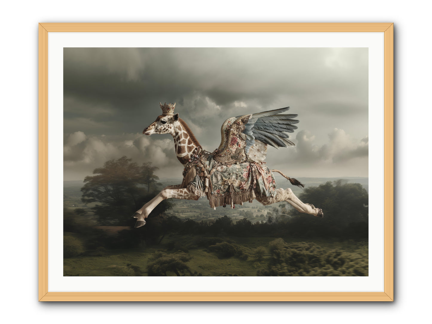 Song for a Golden Field -- Framed Print - Natural 40x30