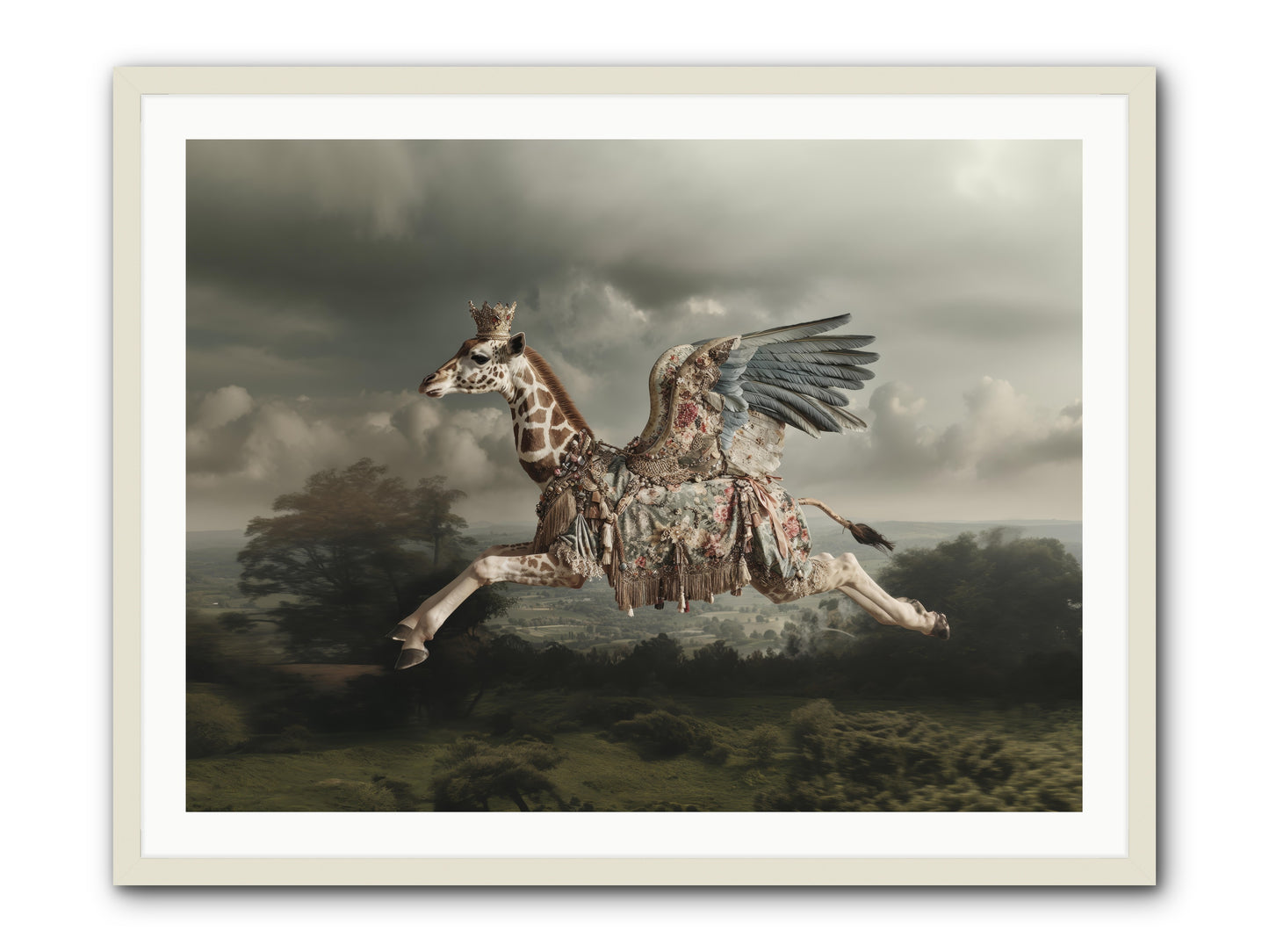 Song for a Golden Field -- Framed Print - White 40x30