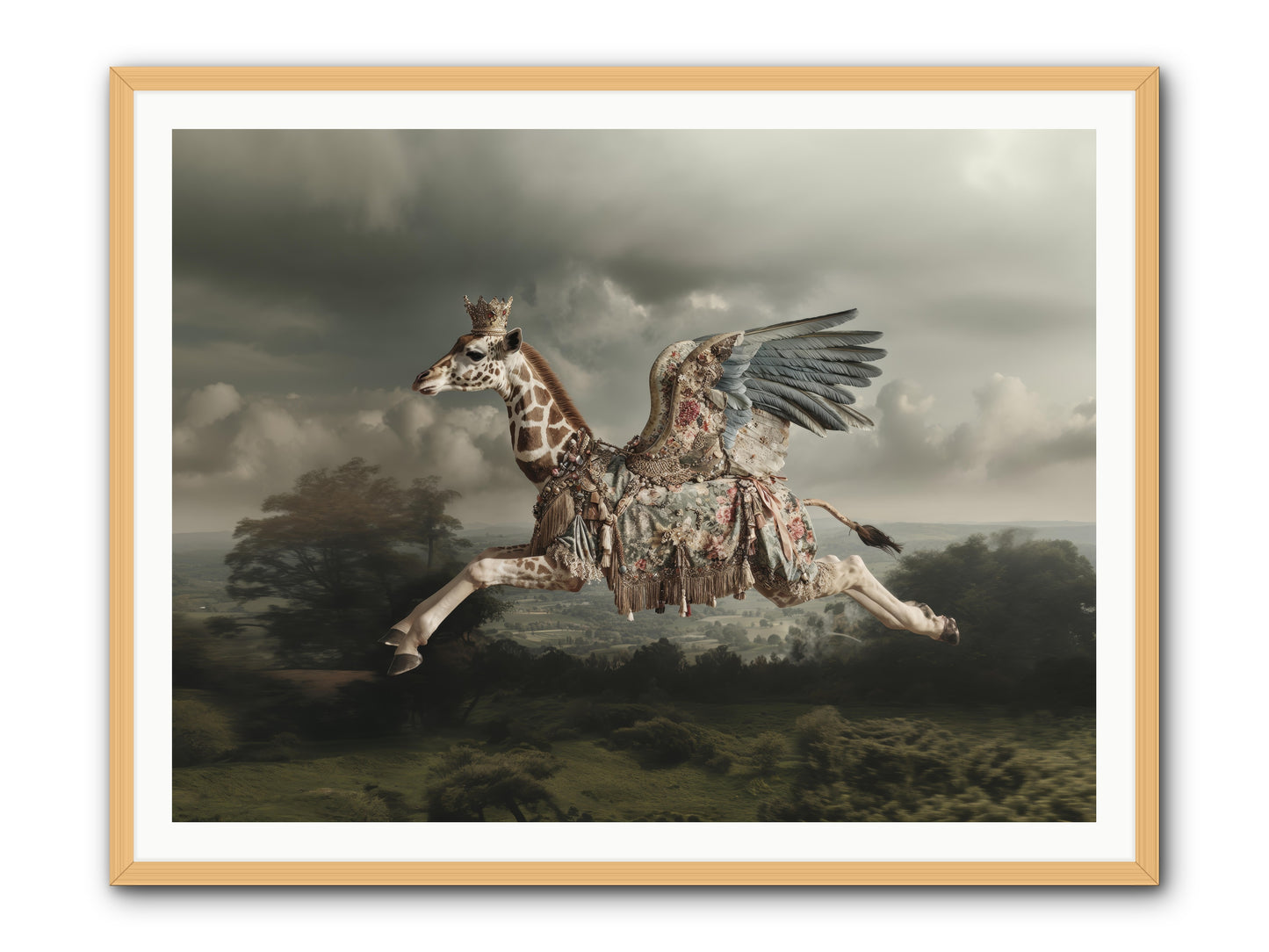 Song for a Golden Field -- Framed Print - Natural 48x36