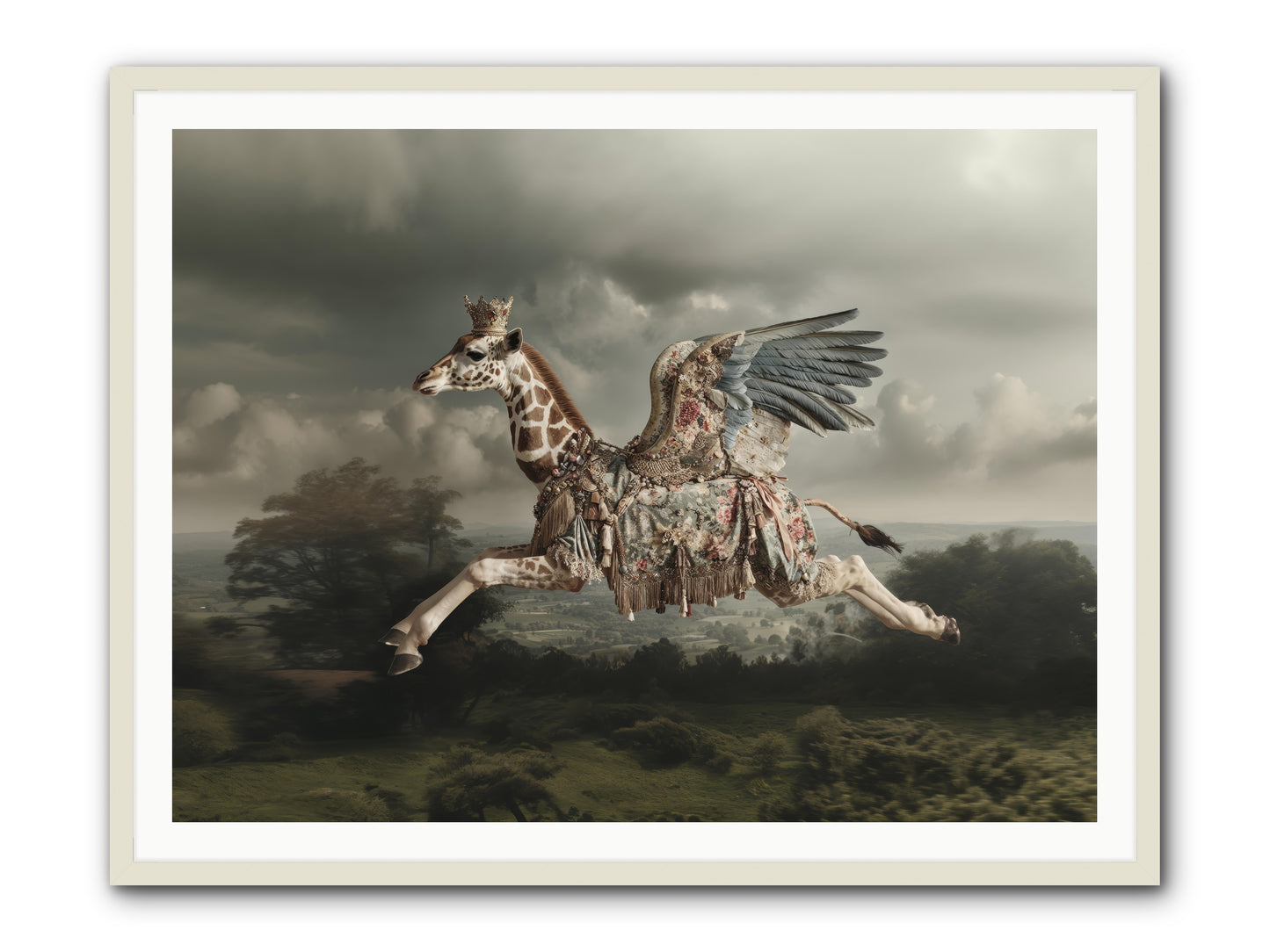 Song for a Golden Field -- Framed Print - White 48x36